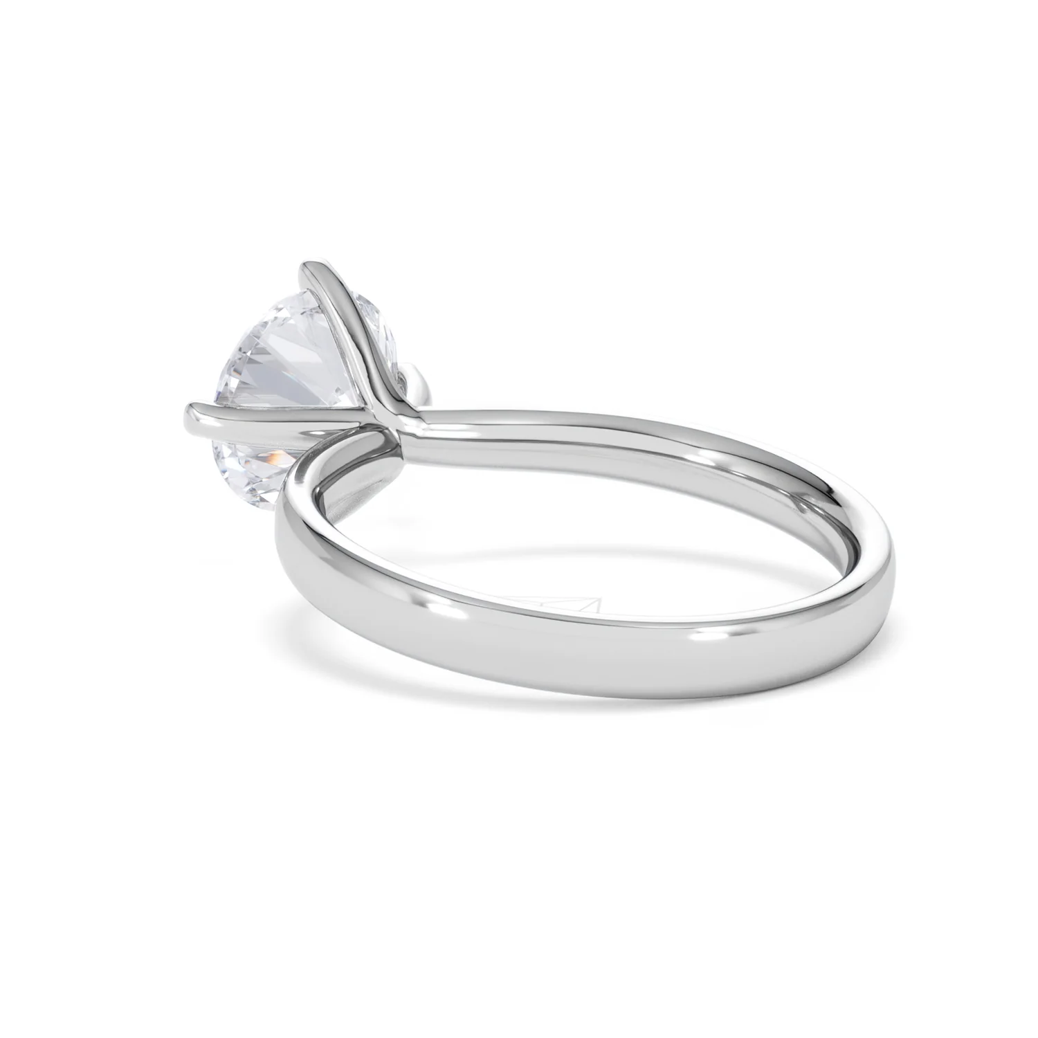Origin Twist 2.00ct Round Cut Lab Diamond Solitaire Engagement Ring in 18K White Gold - Image 56