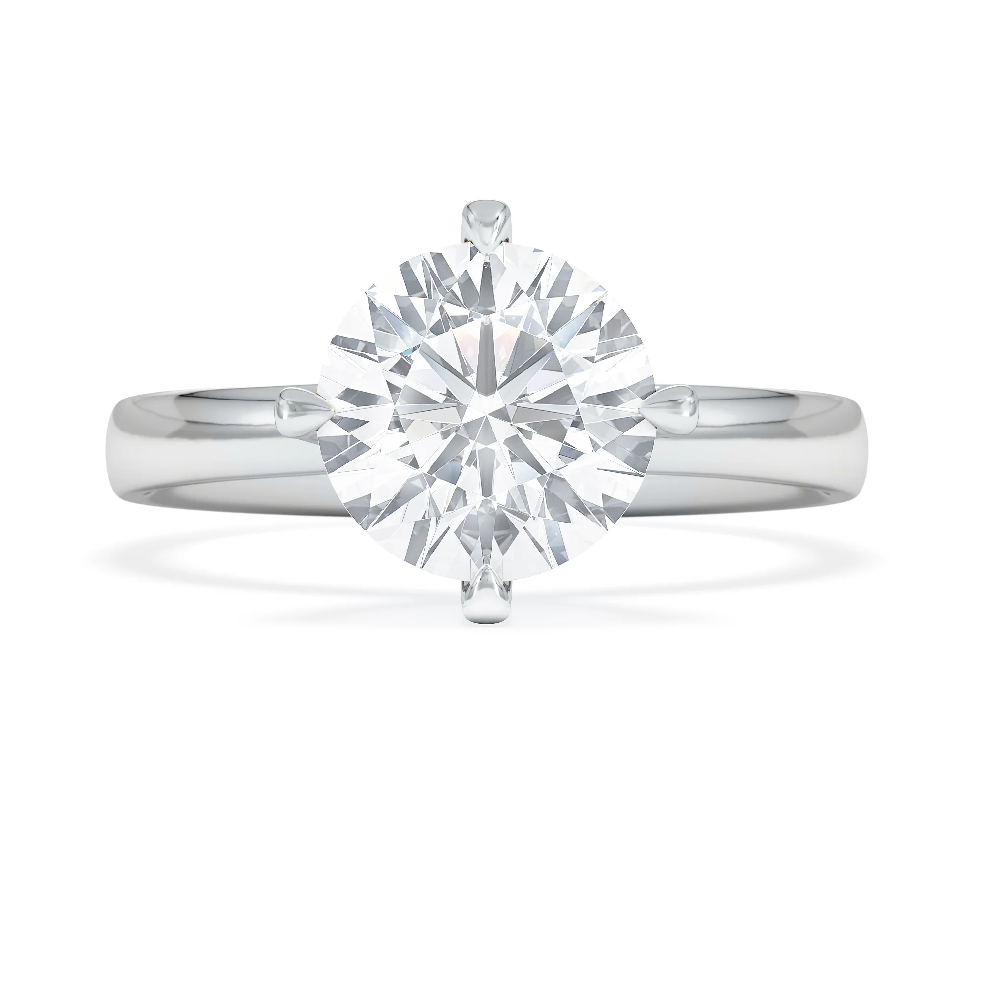 Origin Twist 2.00ct Round Cut Lab Diamond Solitaire Engagement Ring in 18K White Gold - Image 6