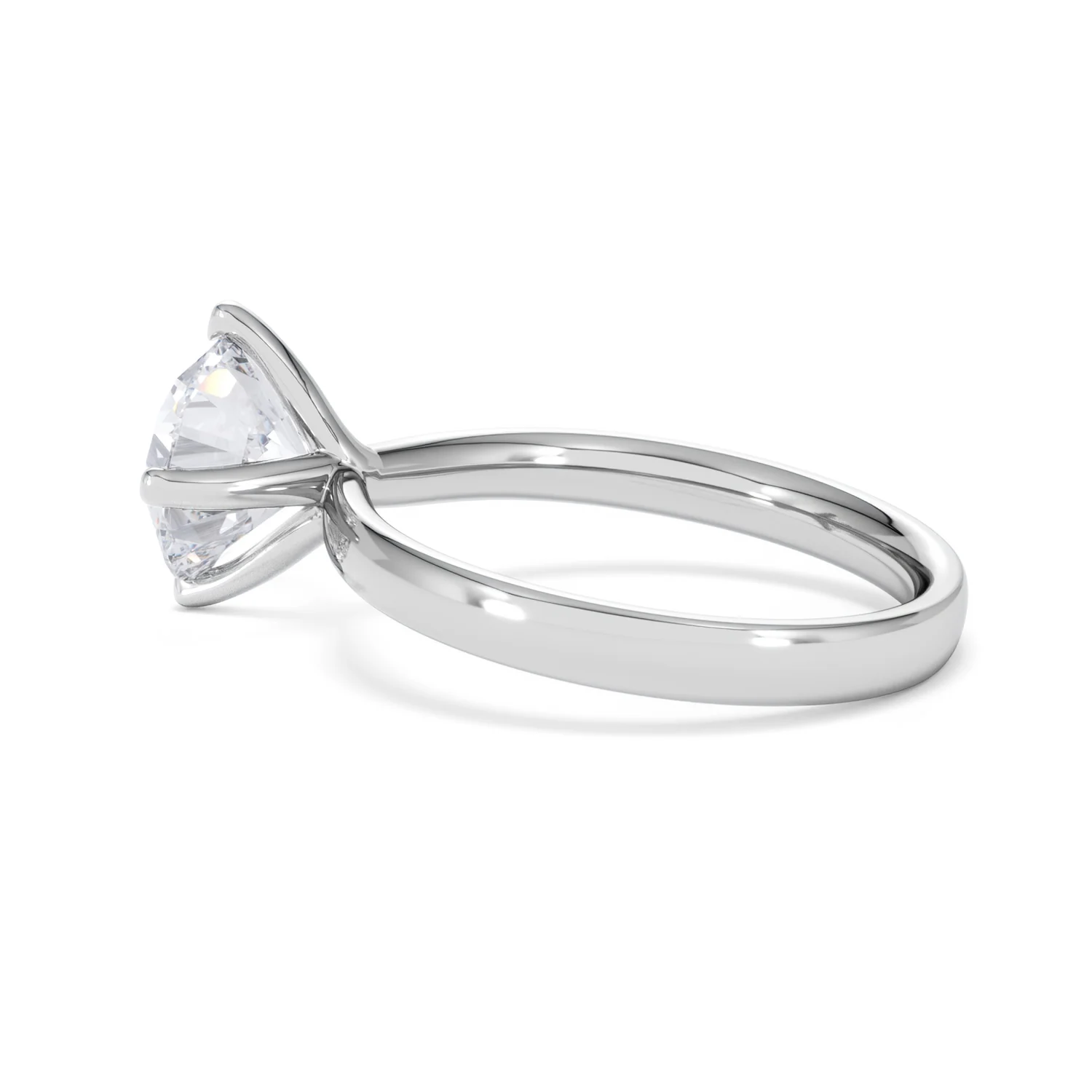 Origin Twist 2.00ct Round Cut Lab Diamond Solitaire Engagement Ring in 18K White Gold - Image 63