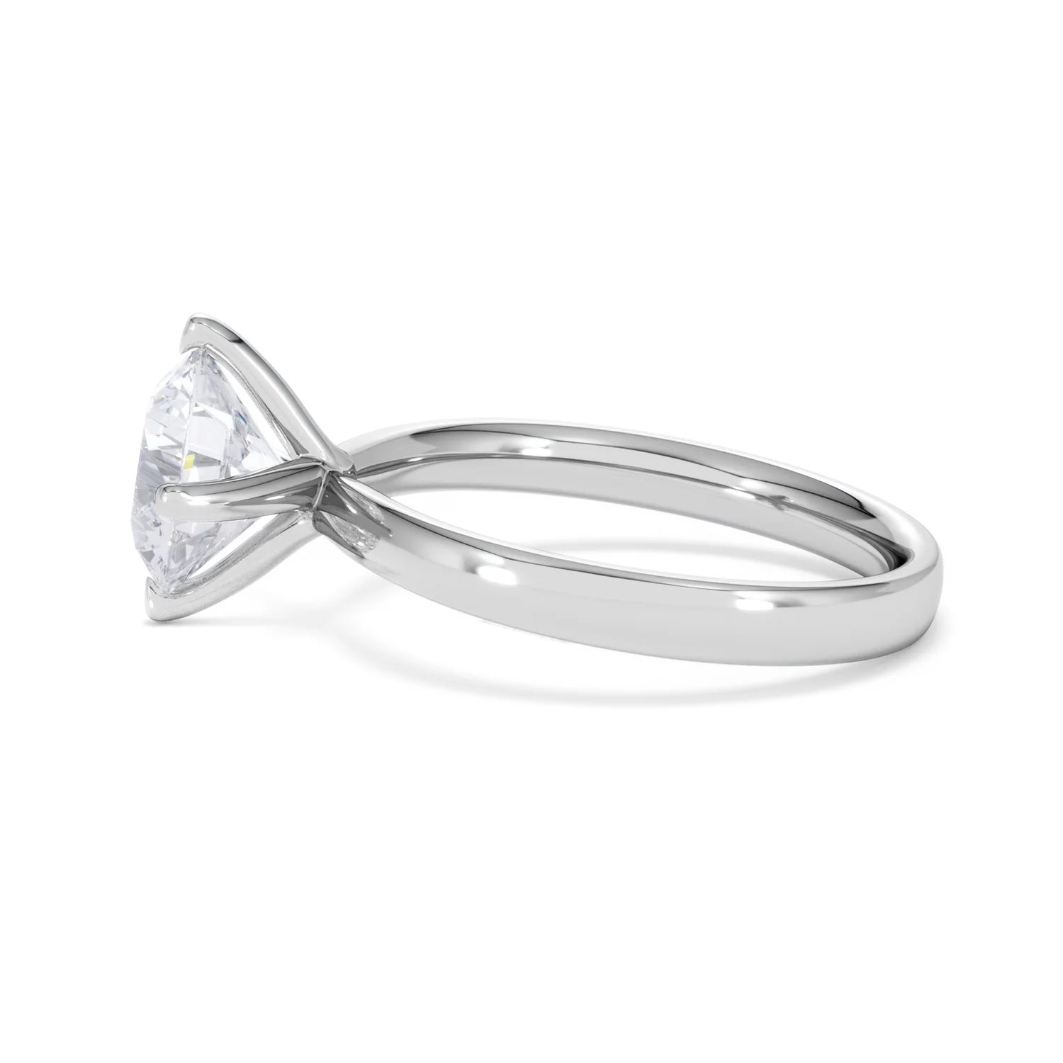 Origin Twist 2.00ct Round Cut Lab Diamond Solitaire Engagement Ring in 18K White Gold - Image 67