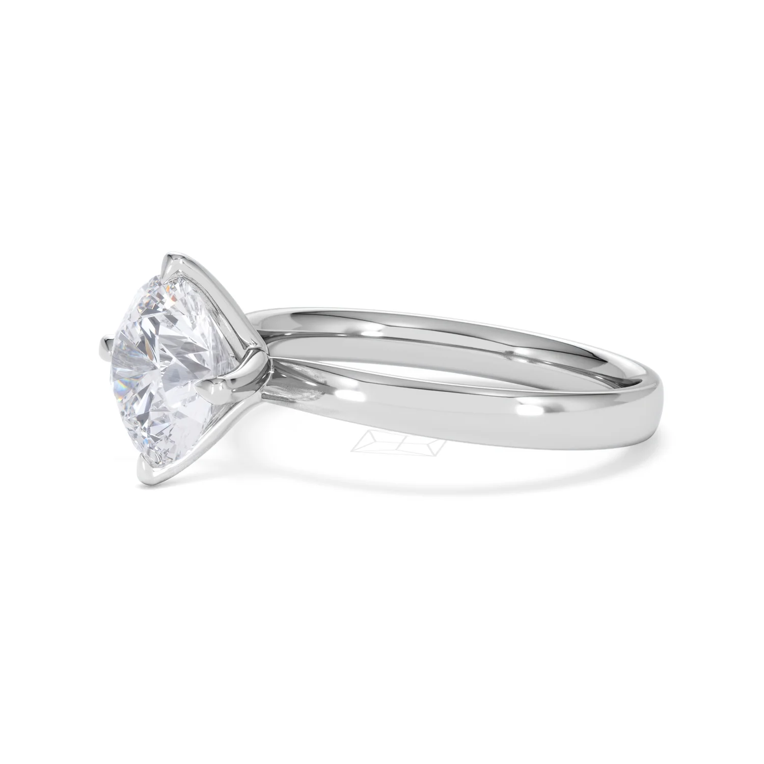Origin Twist 2.00ct Round Cut Lab Diamond Solitaire Engagement Ring in 18K White Gold - Image 74