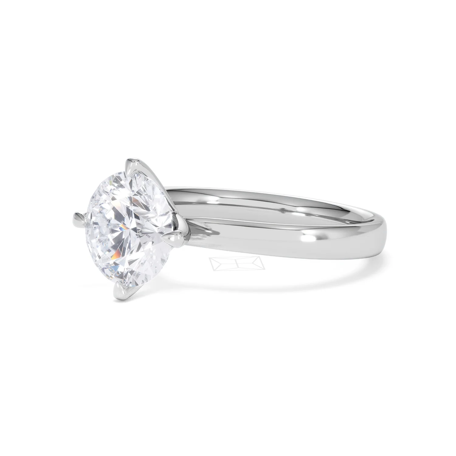 Origin Twist 2.00ct Round Cut Lab Diamond Solitaire Engagement Ring in 18K White Gold - Image 78