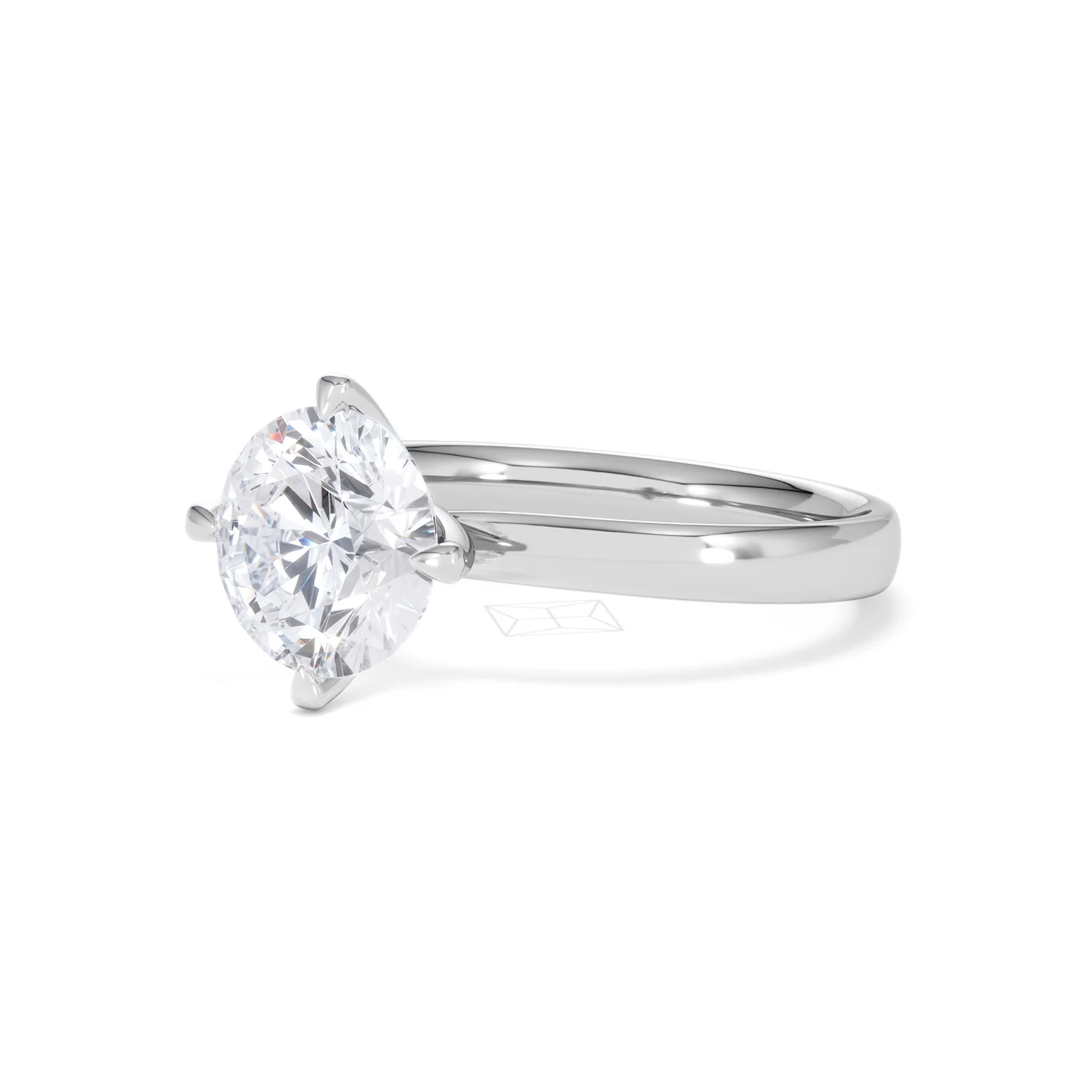 Origin Twist 2.00ct Round Cut Lab Diamond Solitaire Engagement Ring in 18K White Gold - Image 79