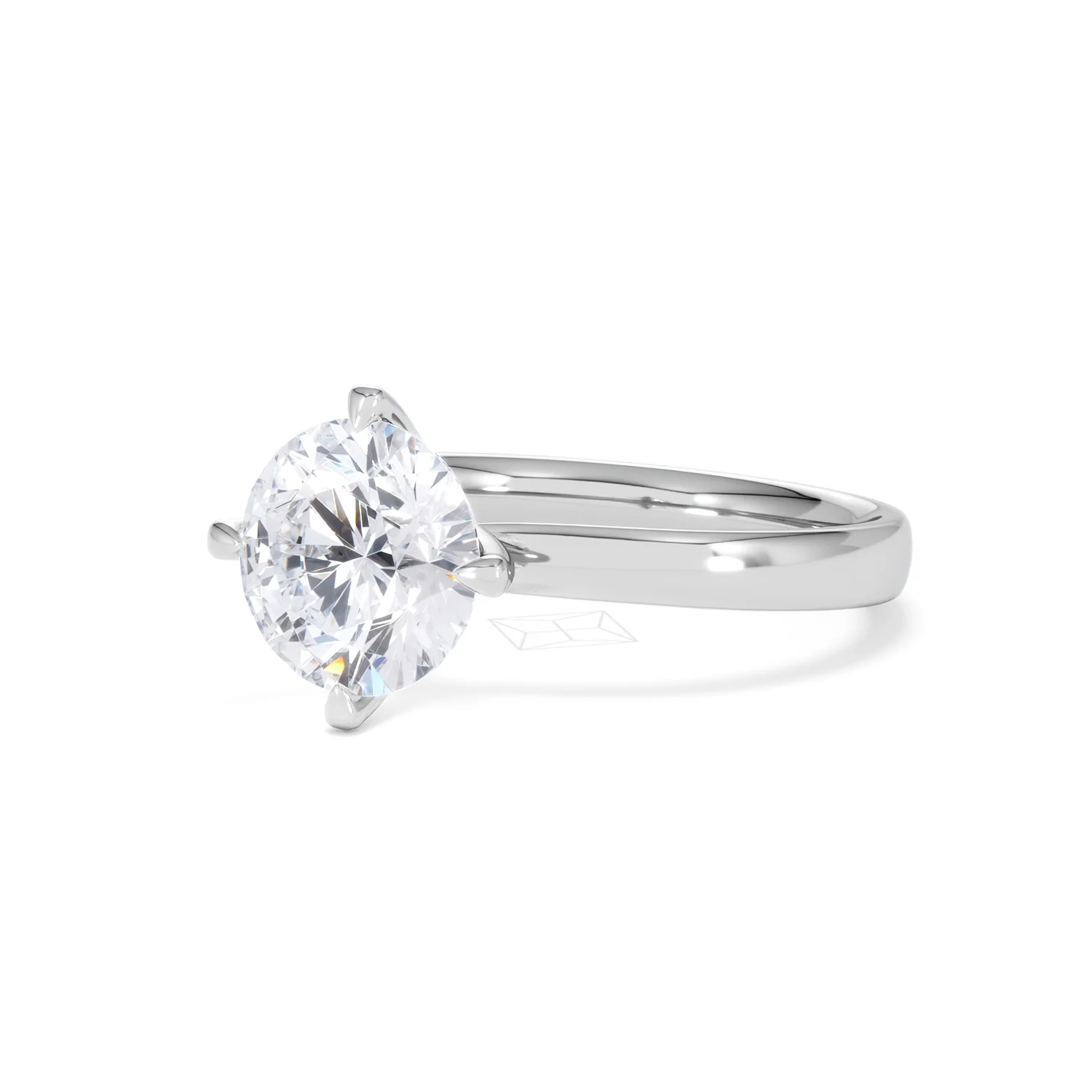 Origin Twist 2.00ct Round Cut Lab Diamond Solitaire Engagement Ring in 18K White Gold - Image 80