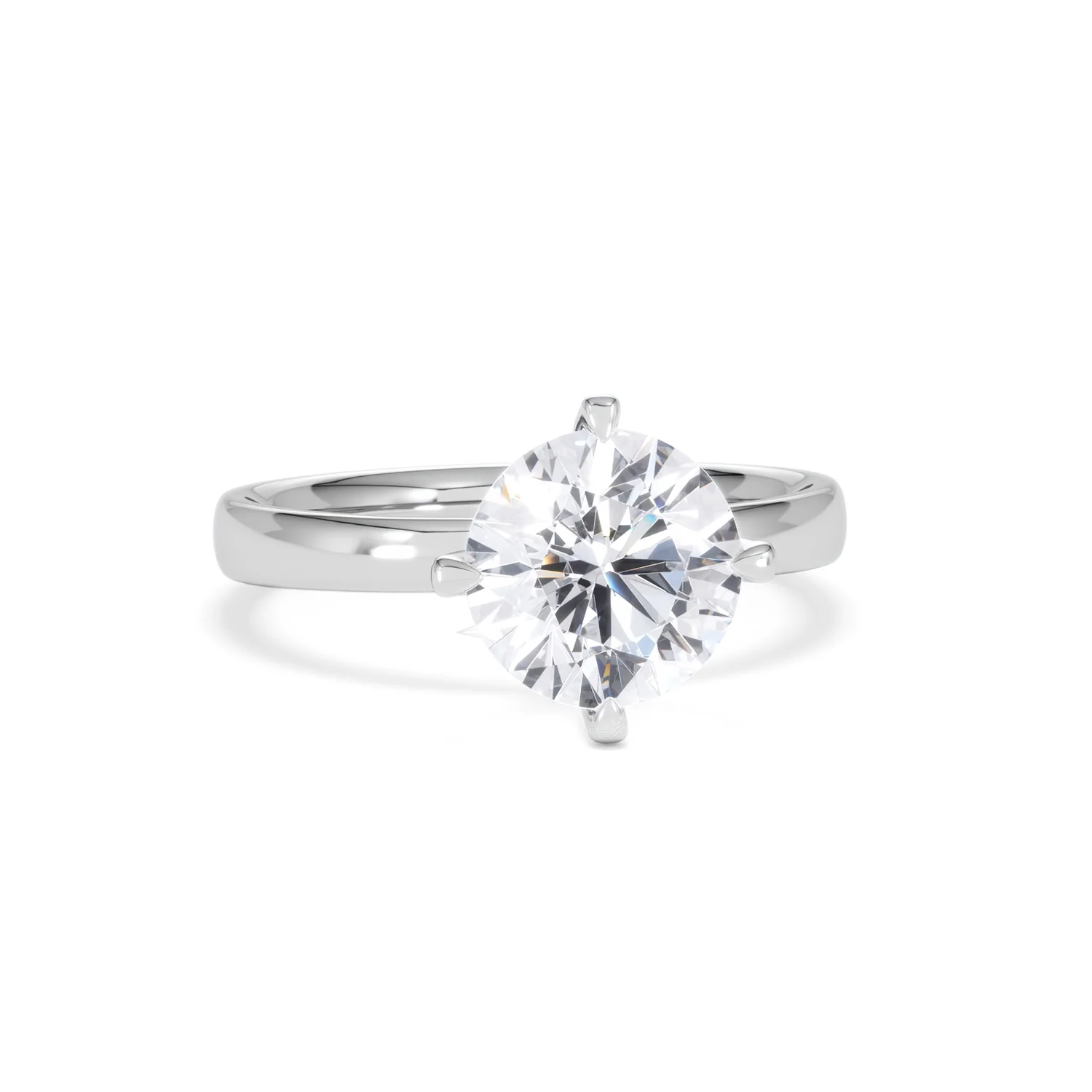 Origin Twist 2.00ct Round Cut Lab Diamond Solitaire Engagement Ring in 18K White Gold - Image 9
