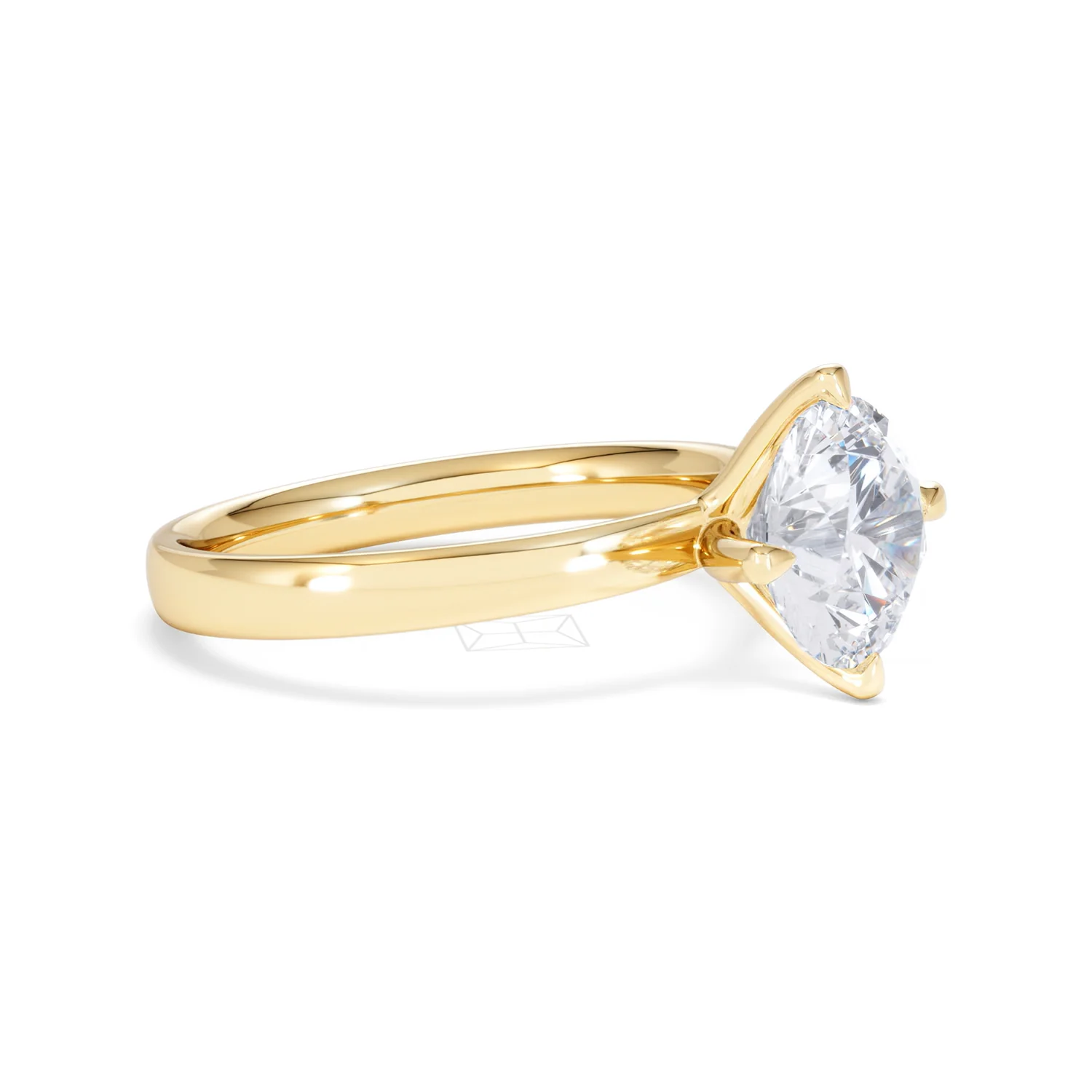 Origin Twist 2.00ct Round Cut Lab Diamond Solitaire Engagement Ring in 18K Yellow Gold - Image 19