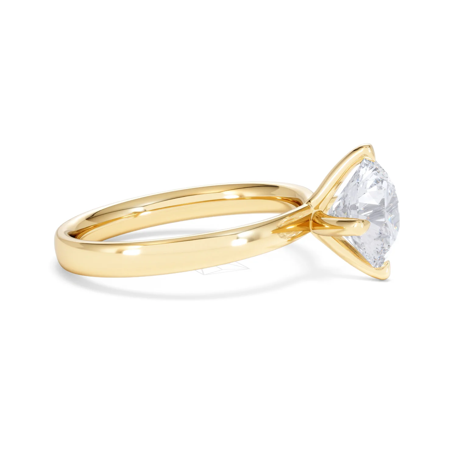 Origin Twist 2.00ct Round Cut Lab Diamond Solitaire Engagement Ring in 18K Yellow Gold - Image 23