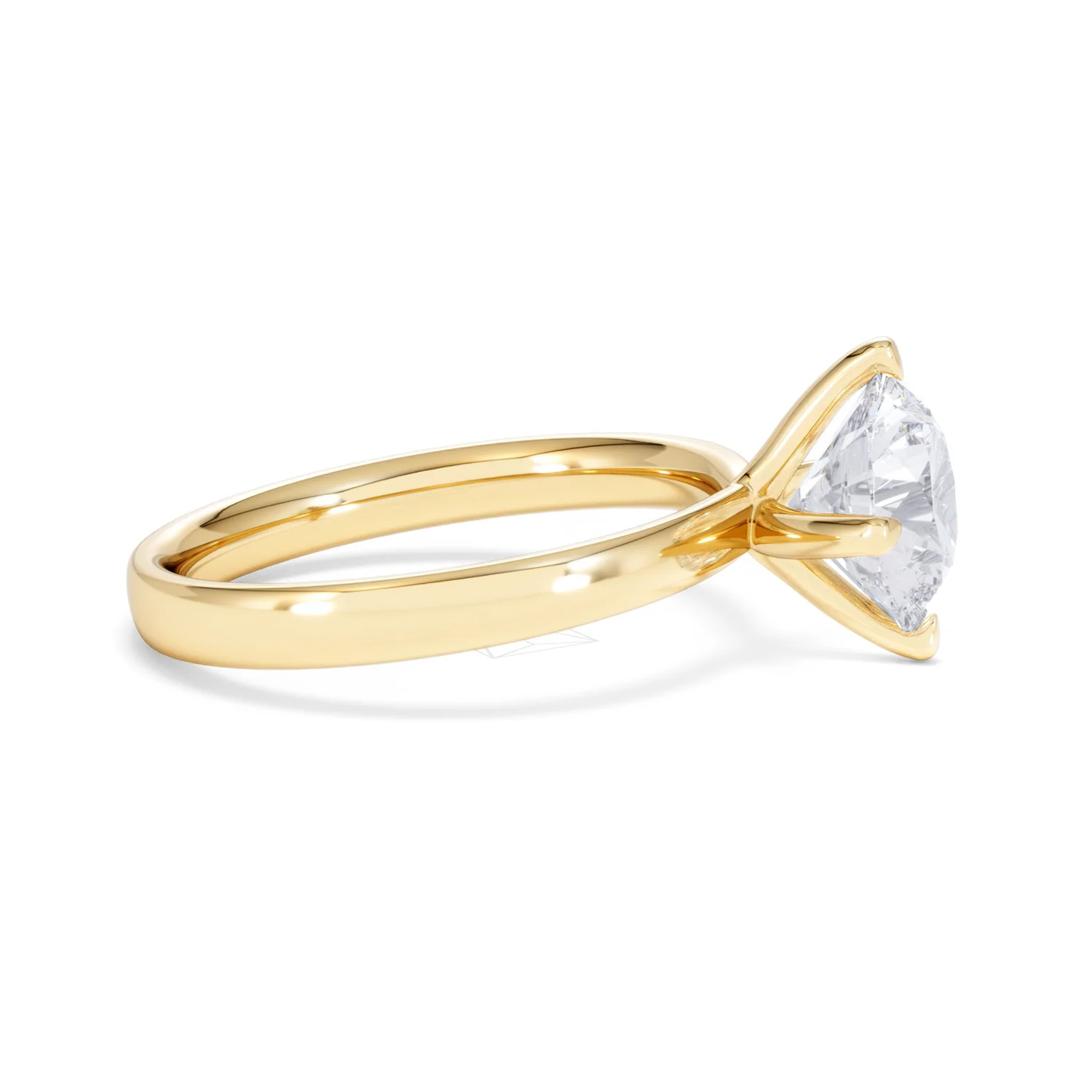 Origin Twist 2.00ct Round Cut Lab Diamond Solitaire Engagement Ring in 18K Yellow Gold - Image 24