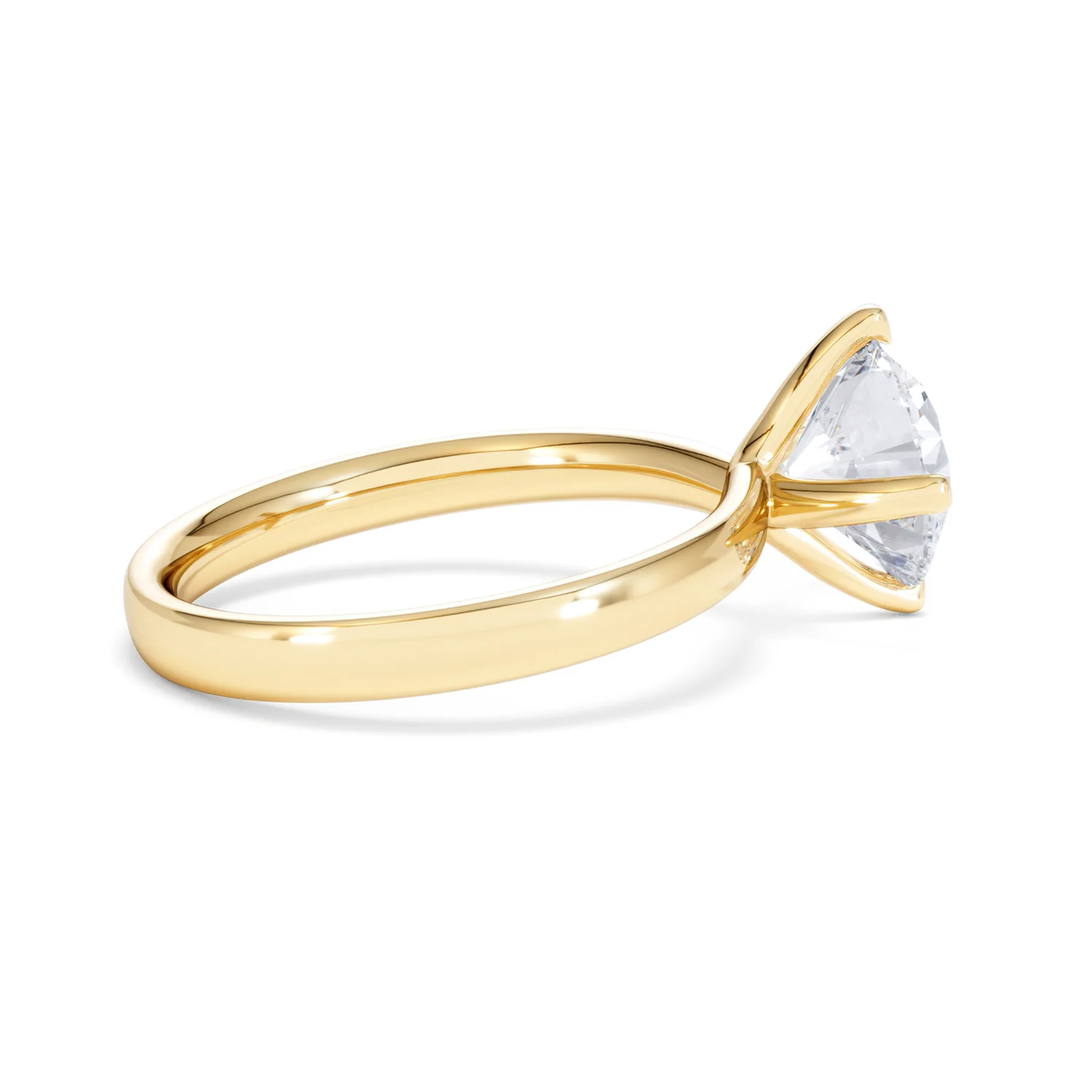 Origin Twist 2.00ct Round Cut Lab Diamond Solitaire Engagement Ring in 18K Yellow Gold - Image 30