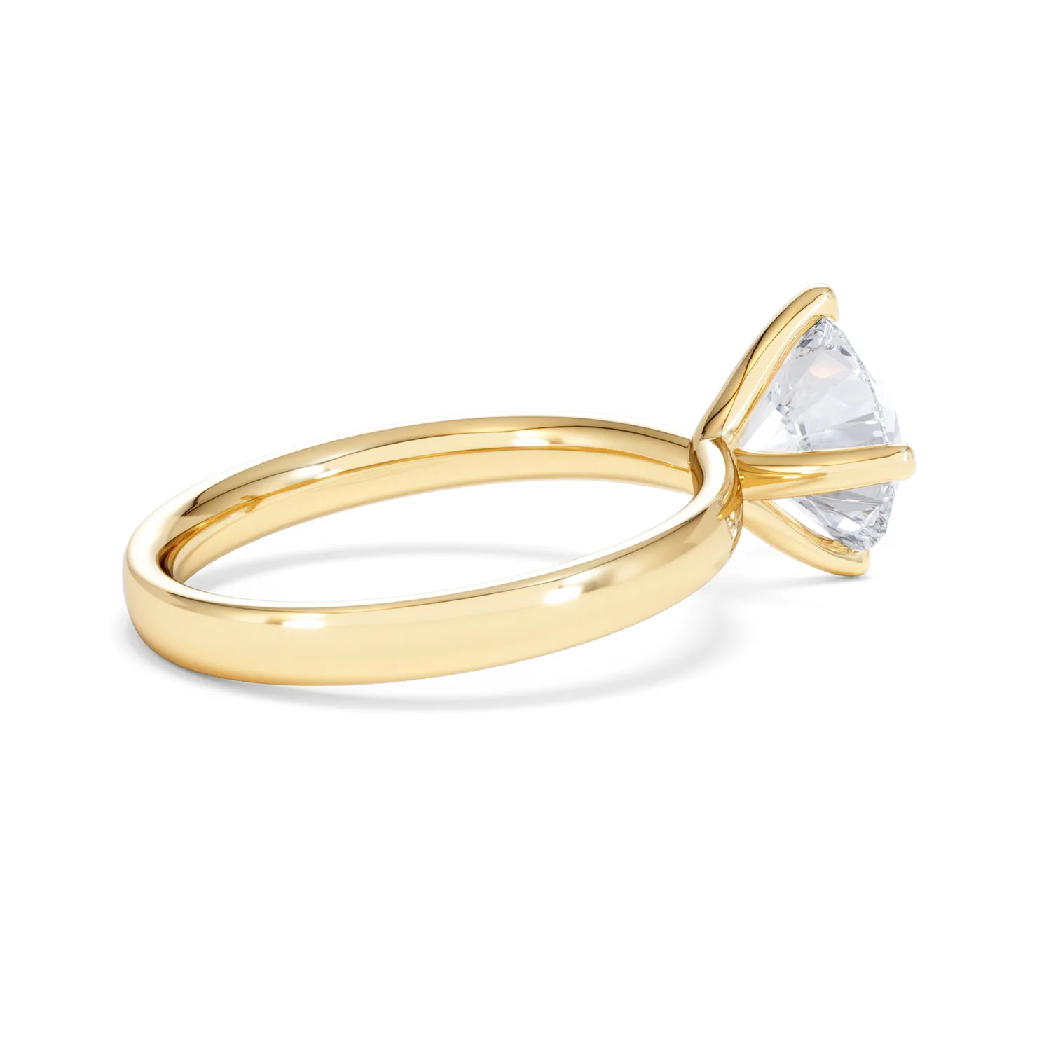 Origin Twist 2.00ct Round Cut Lab Diamond Solitaire Engagement Ring in 18K Yellow Gold - Image 32