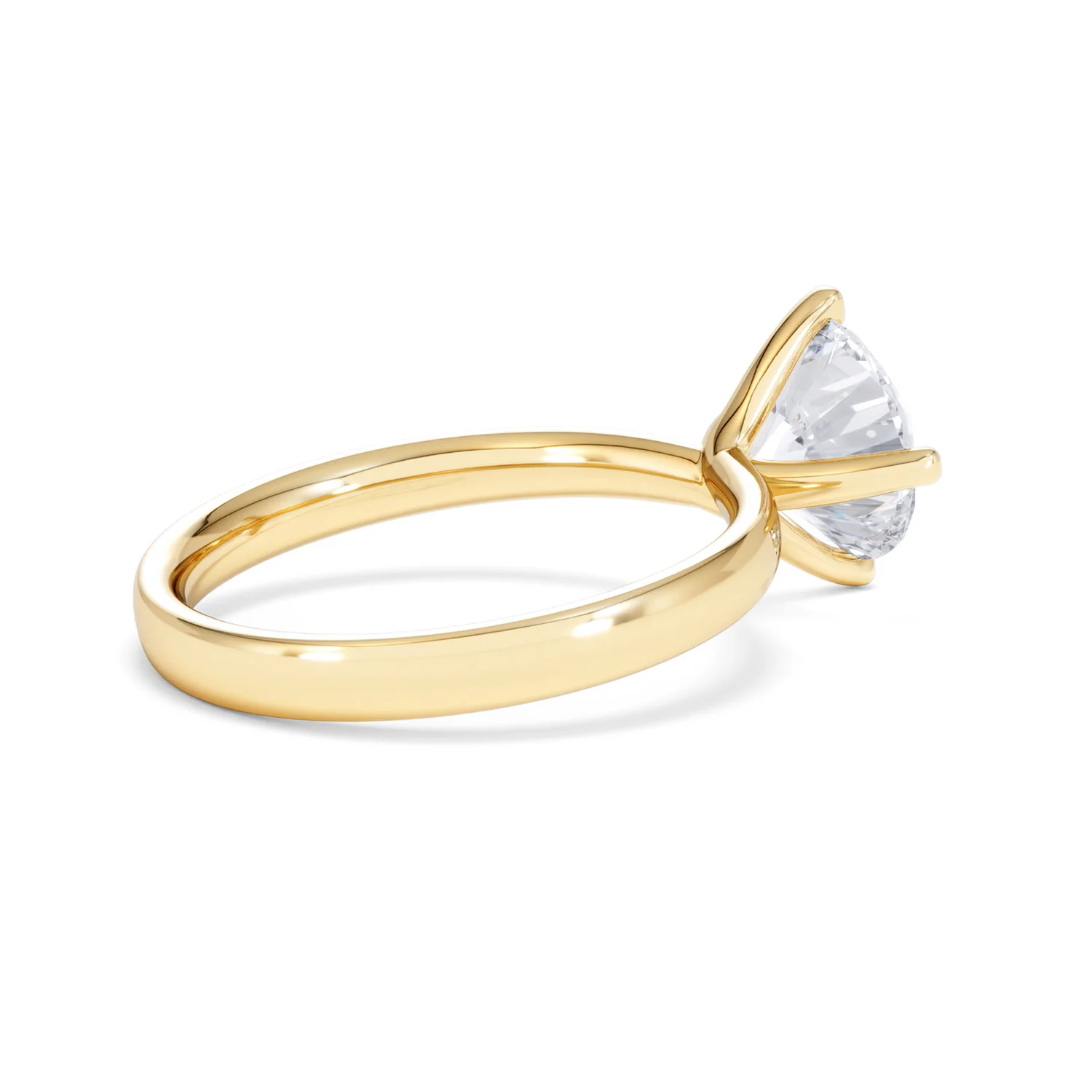 Origin Twist 2.00ct Round Cut Lab Diamond Solitaire Engagement Ring in 18K Yellow Gold - Image 34