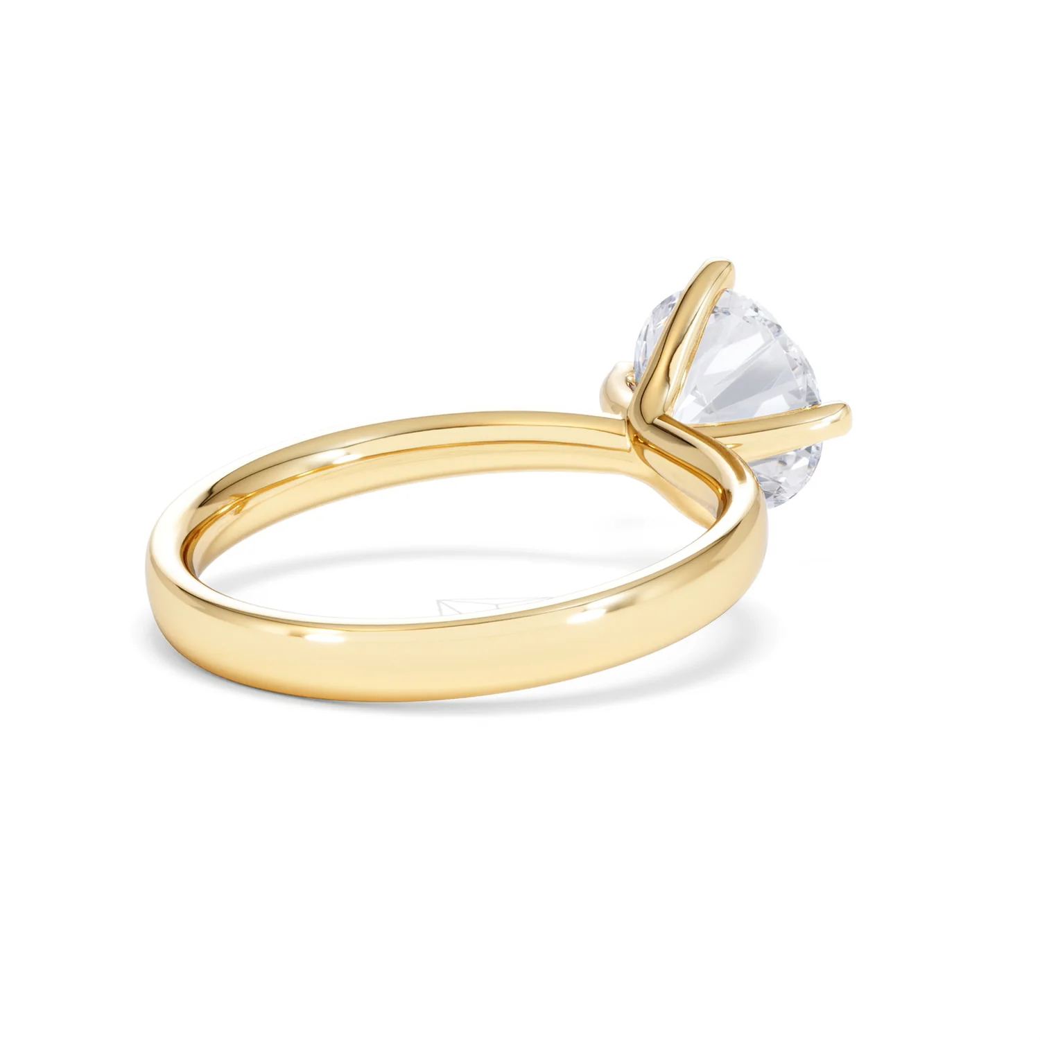 Origin Twist 2.00ct Round Cut Lab Diamond Solitaire Engagement Ring in 18K Yellow Gold - Image 38