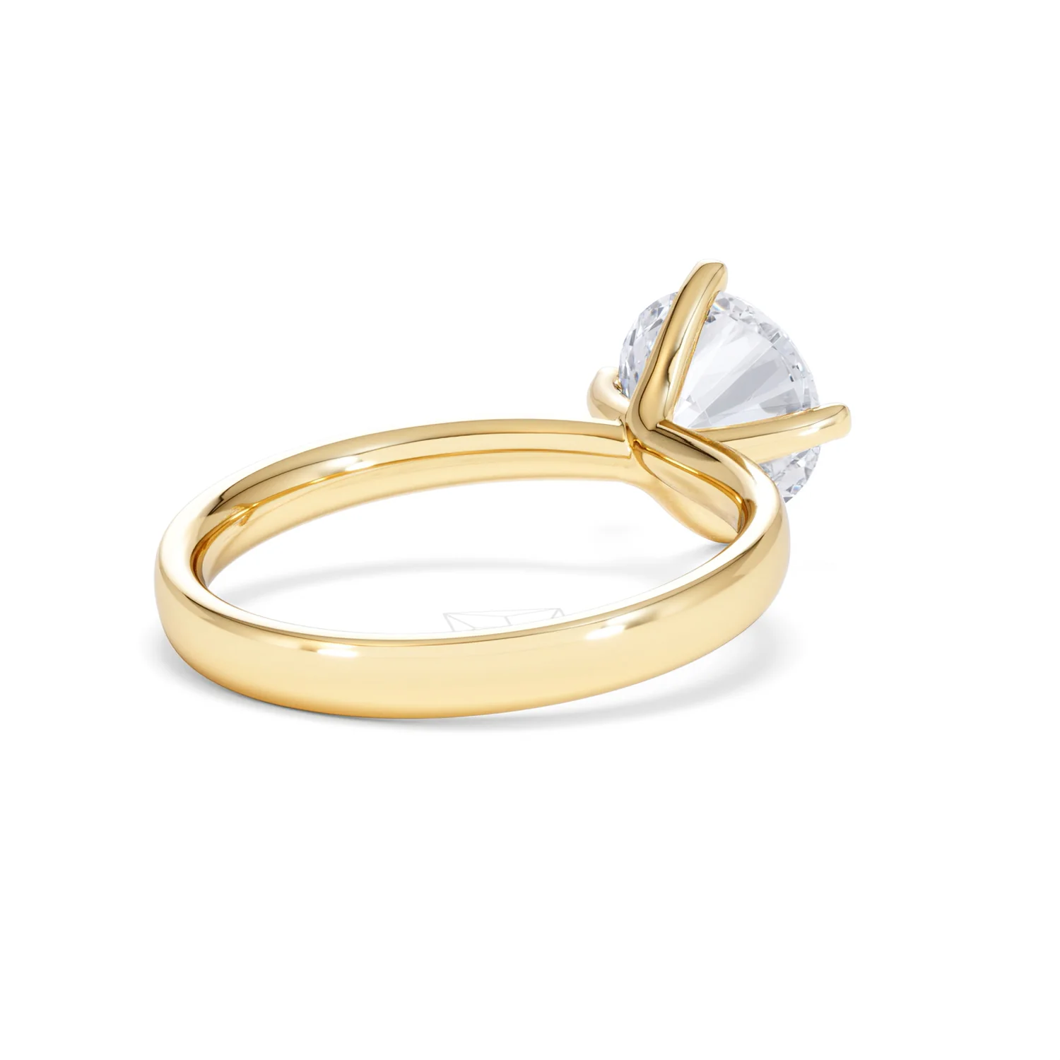 Origin Twist 2.00ct Round Cut Lab Diamond Solitaire Engagement Ring in 18K Yellow Gold - Image 39