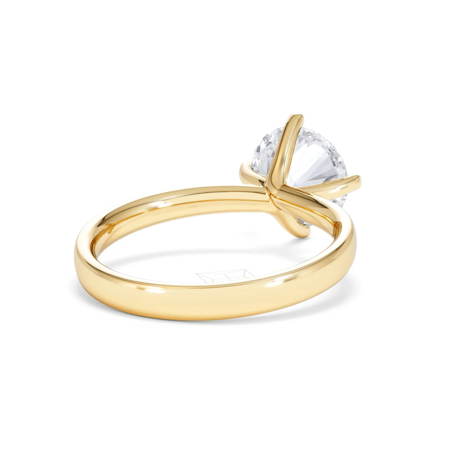 Origin Twist 2.00ct Round Cut Lab Diamond Solitaire Engagement Ring in 18K Yellow Gold - Image 41
