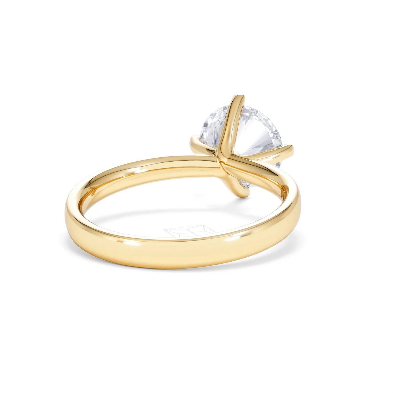 Origin Twist 2.00ct Round Cut Lab Diamond Solitaire Engagement Ring in 18K Yellow Gold - Image 42