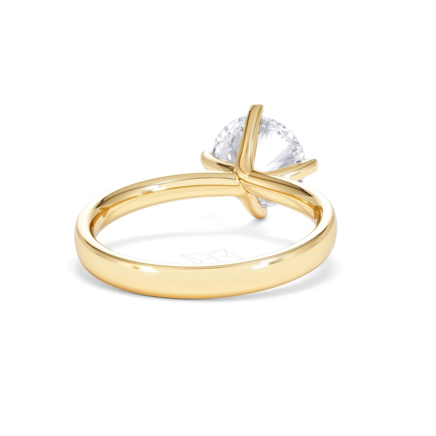 Origin Twist 2.00ct Round Cut Lab Diamond Solitaire Engagement Ring in 18K Yellow Gold - Image 43