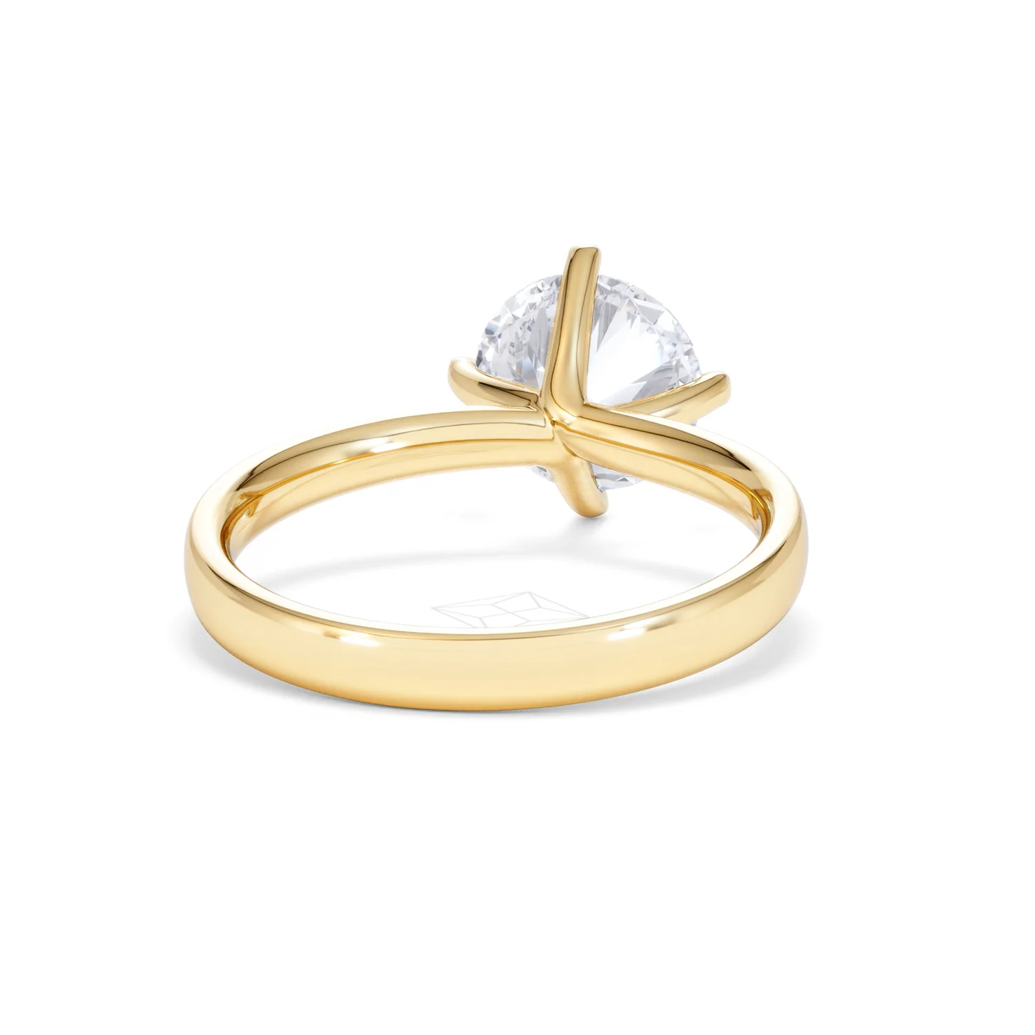 Origin Twist 2.00ct Round Cut Lab Diamond Solitaire Engagement Ring in 18K Yellow Gold - Image 44