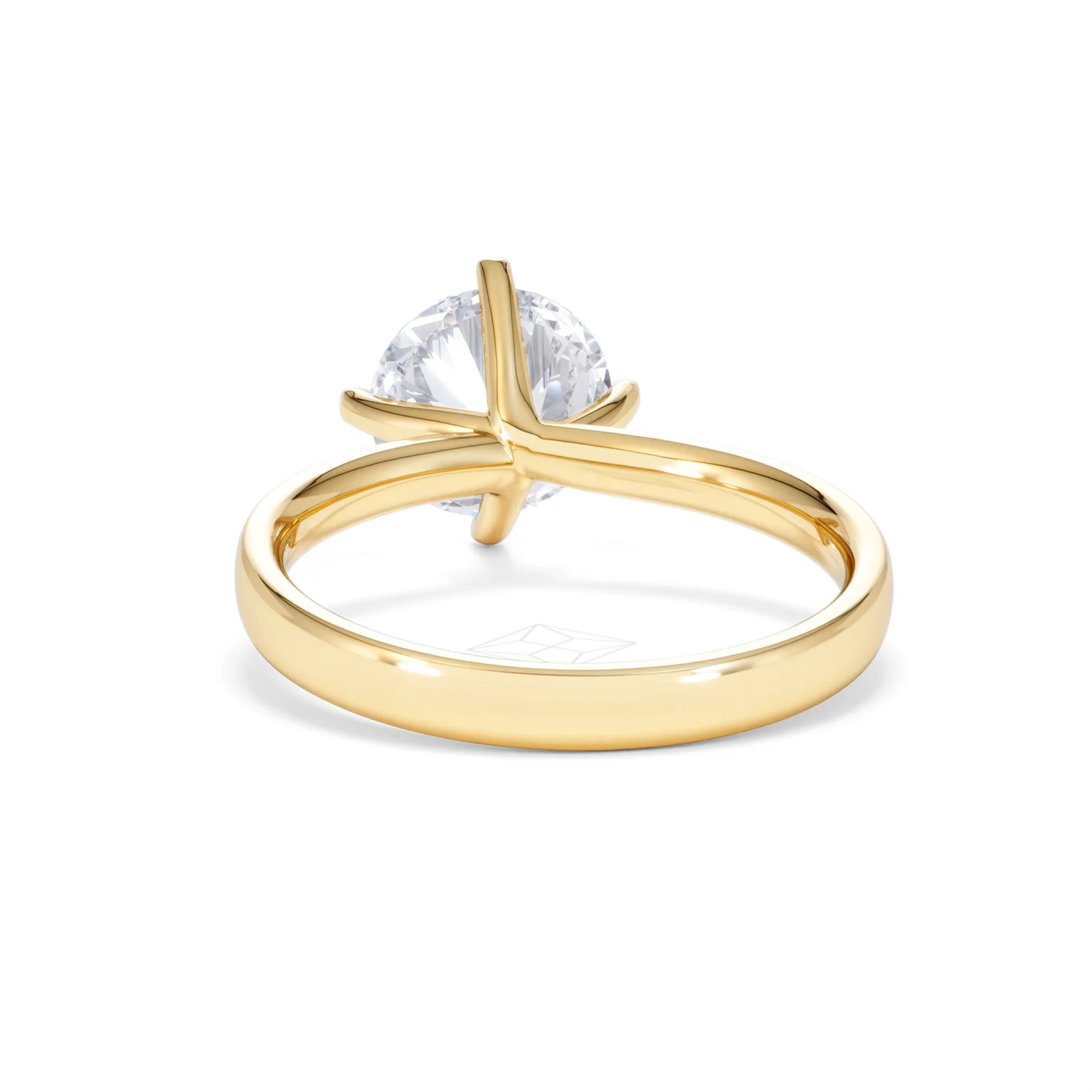 Origin Twist 2.00ct Round Cut Lab Diamond Solitaire Engagement Ring in 18K Yellow Gold - Image 48