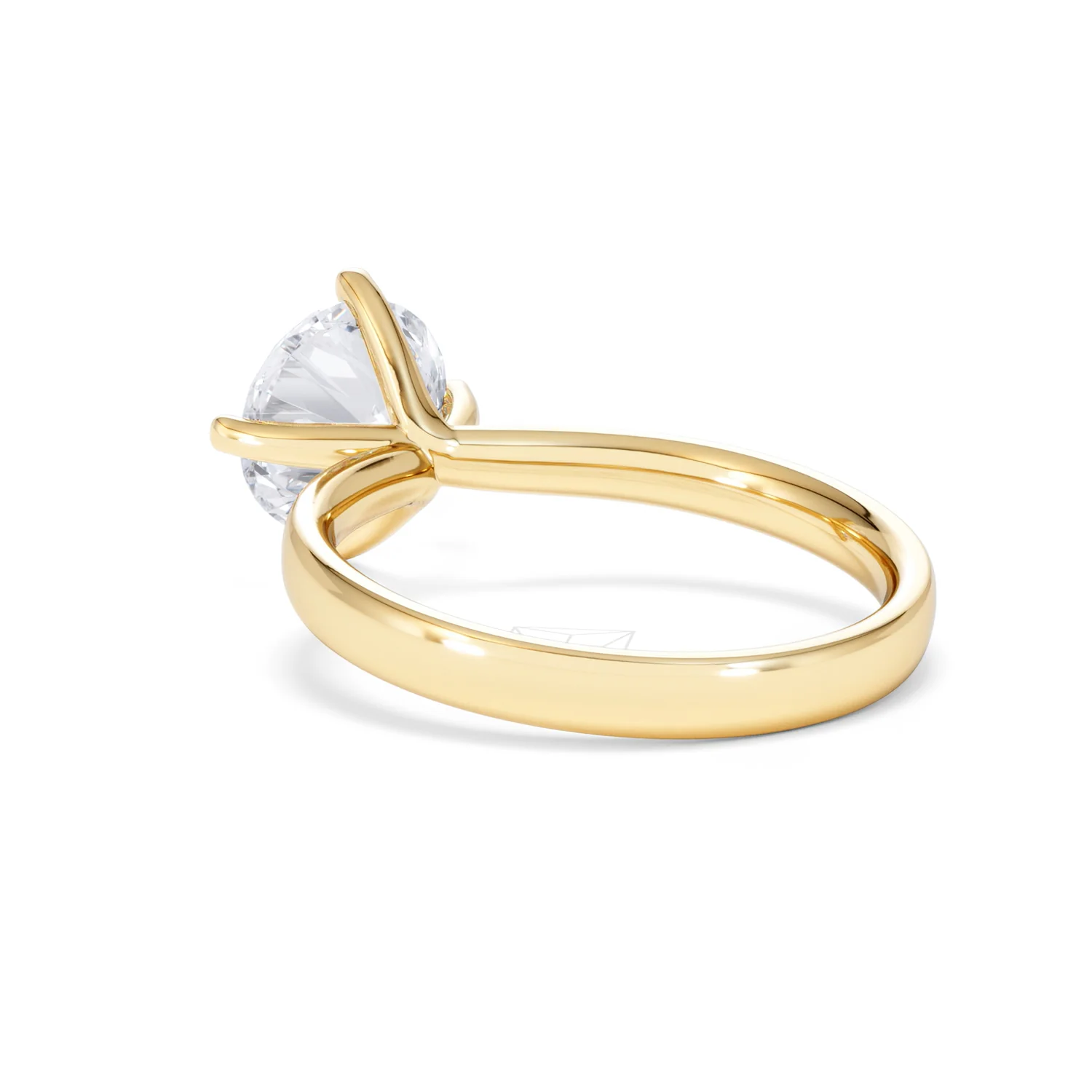Origin Twist 2.00ct Round Cut Lab Diamond Solitaire Engagement Ring in 18K Yellow Gold - Image 54