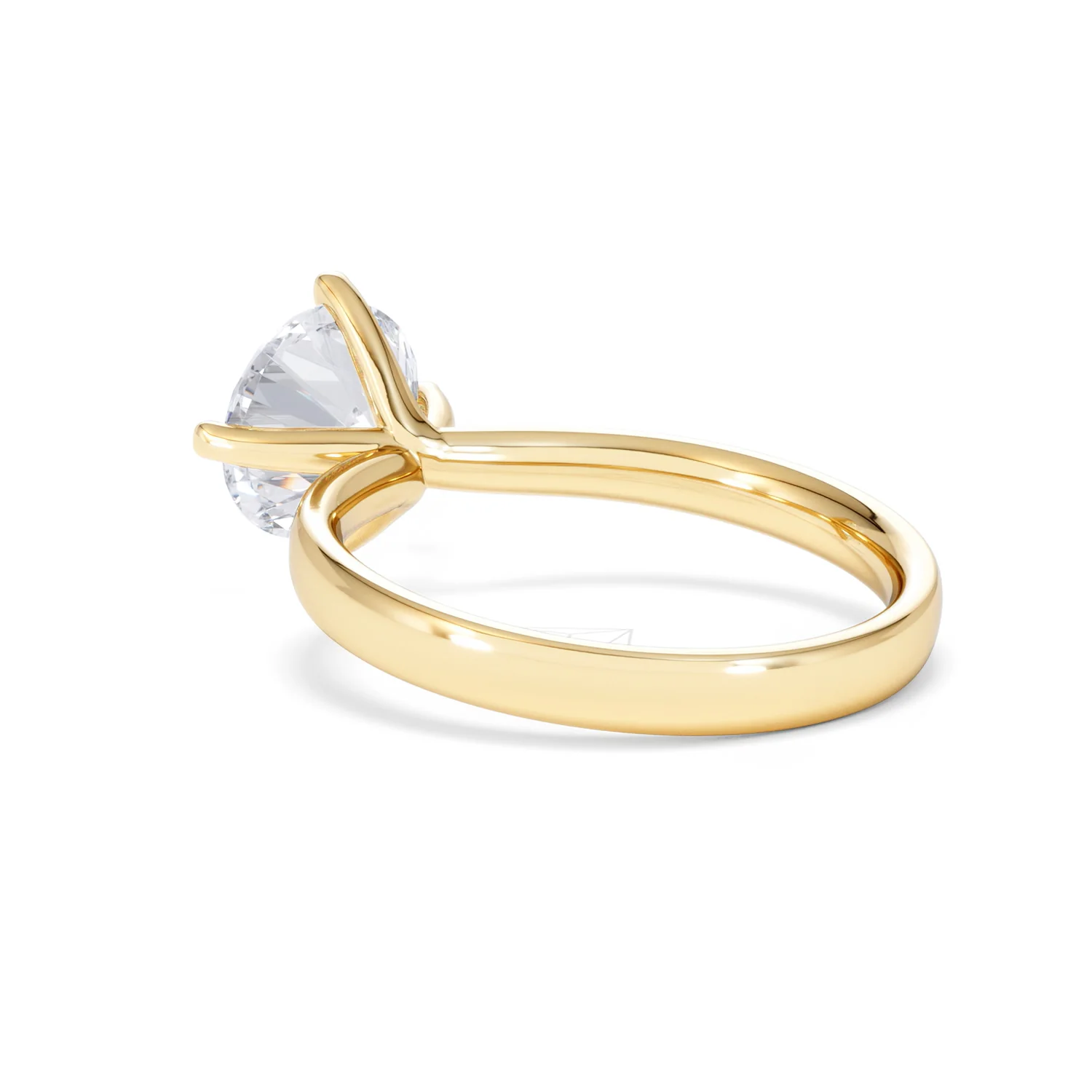 Origin Twist 2.00ct Round Cut Lab Diamond Solitaire Engagement Ring in 18K Yellow Gold - Image 55