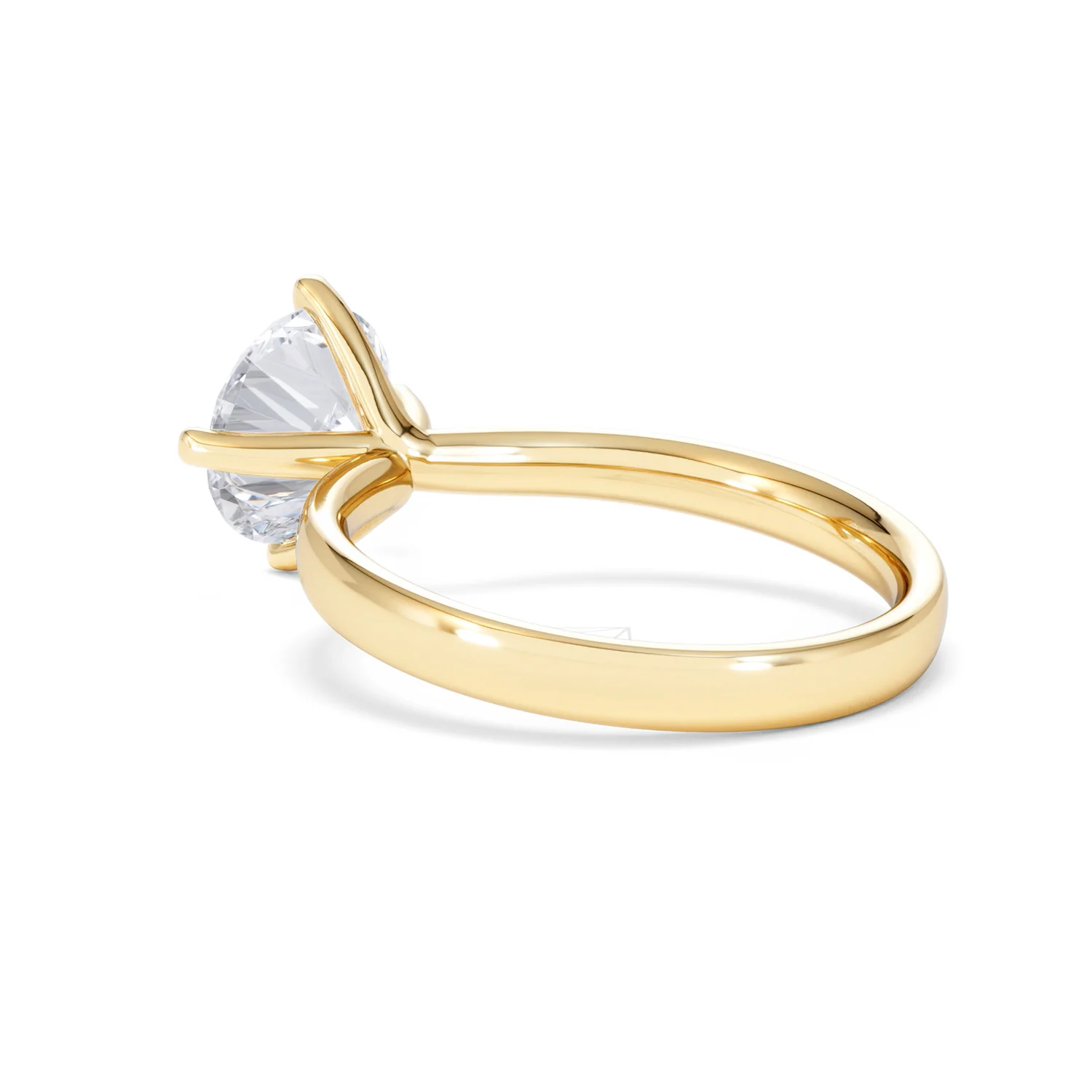 Origin Twist 2.00ct Round Cut Lab Diamond Solitaire Engagement Ring in 18K Yellow Gold - Image 56