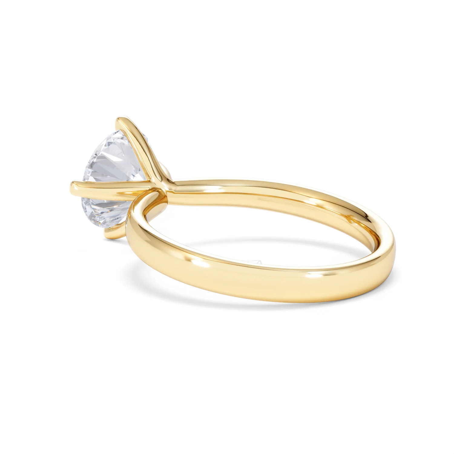 Origin Twist 2.00ct Round Cut Lab Diamond Solitaire Engagement Ring in 18K Yellow Gold - Image 57