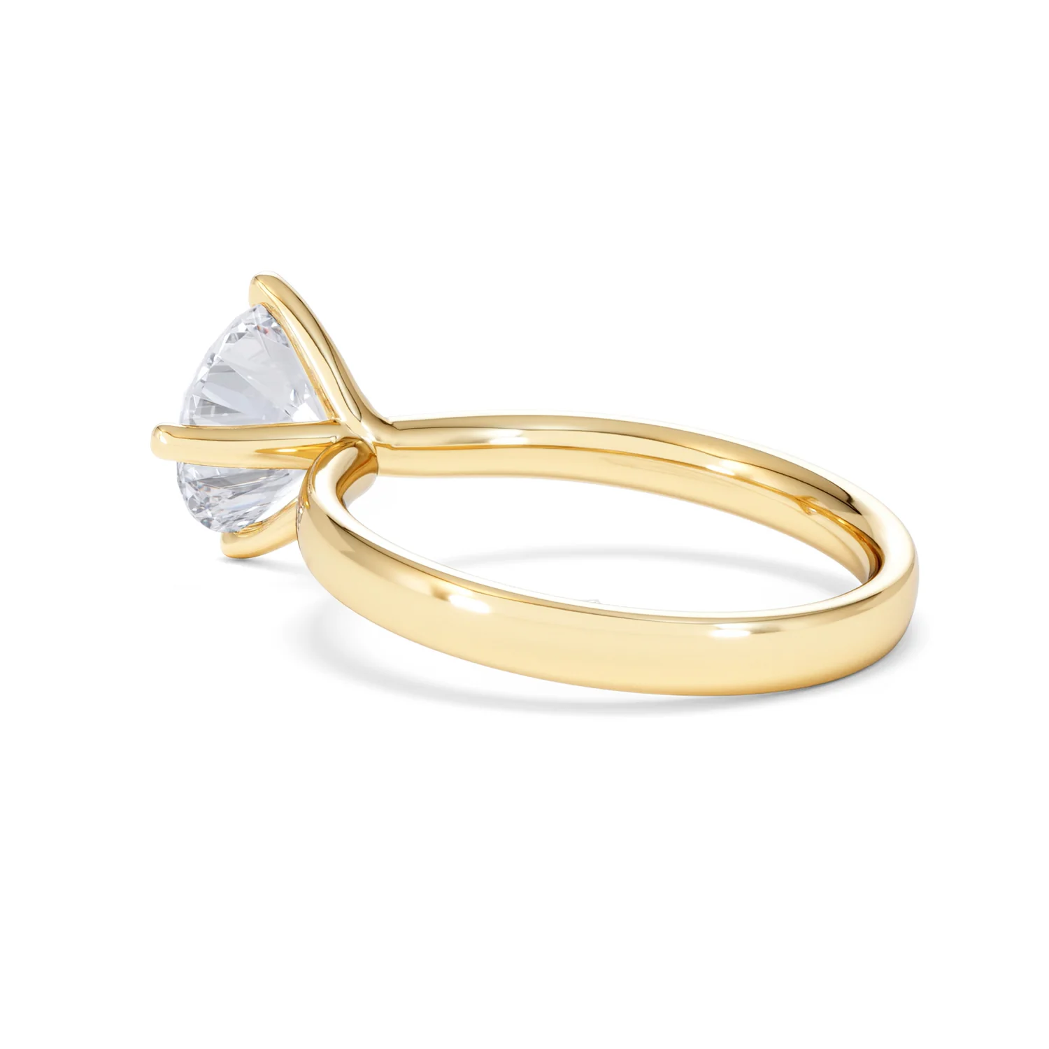 Origin Twist 2.00ct Round Cut Lab Diamond Solitaire Engagement Ring in 18K Yellow Gold - Image 58