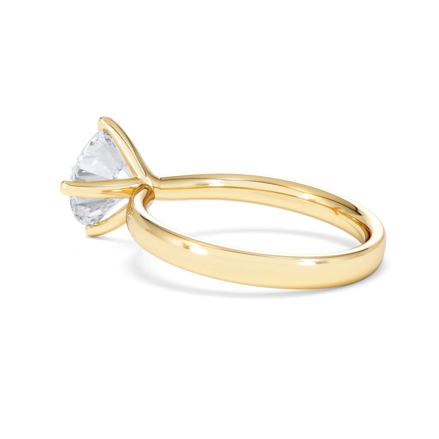 Origin Twist 2.00ct Round Cut Lab Diamond Solitaire Engagement Ring in 18K Yellow Gold - Image 59