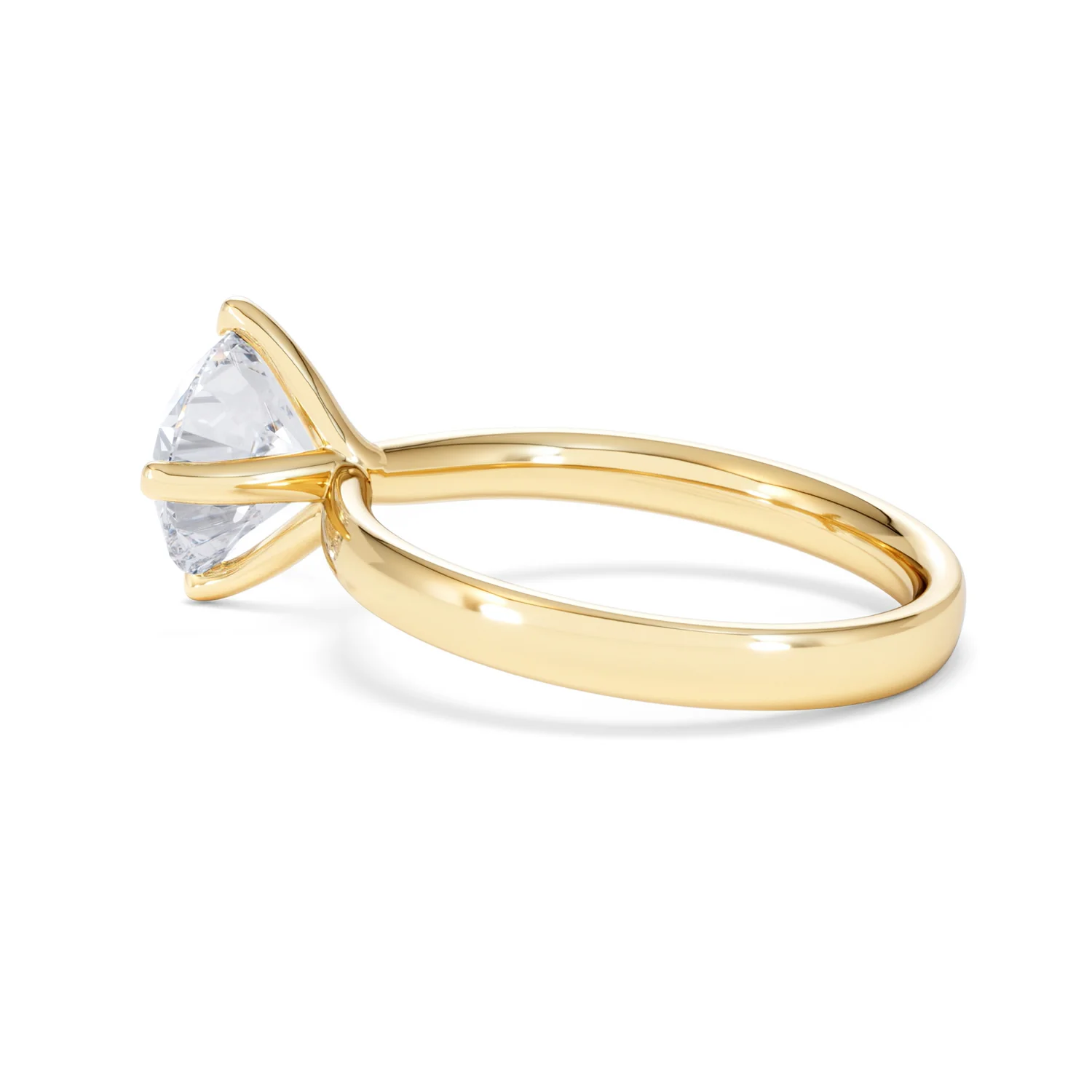Origin Twist 2.00ct Round Cut Lab Diamond Solitaire Engagement Ring in 18K Yellow Gold - Image 61