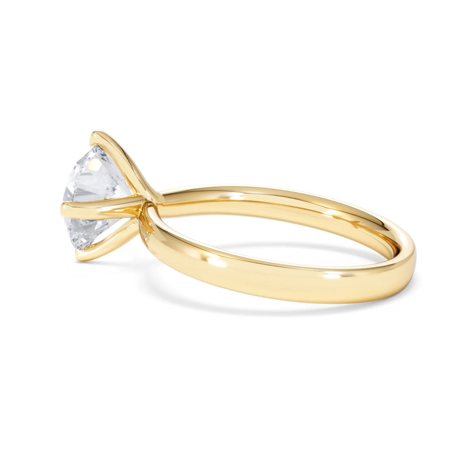 Origin Twist 2.00ct Round Cut Lab Diamond Solitaire Engagement Ring in 18K Yellow Gold - Image 62
