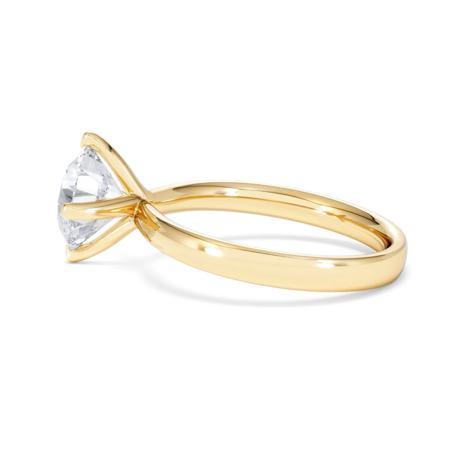 Origin Twist 2.00ct Round Cut Lab Diamond Solitaire Engagement Ring in 18K Yellow Gold - Image 64