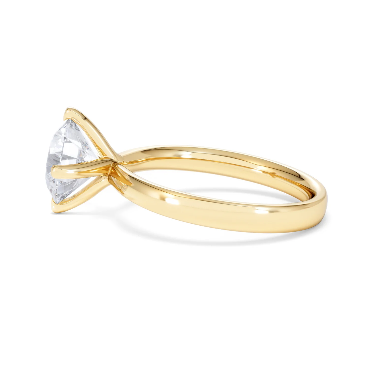 Origin Twist 2.00ct Round Cut Lab Diamond Solitaire Engagement Ring in 18K Yellow Gold - Image 65
