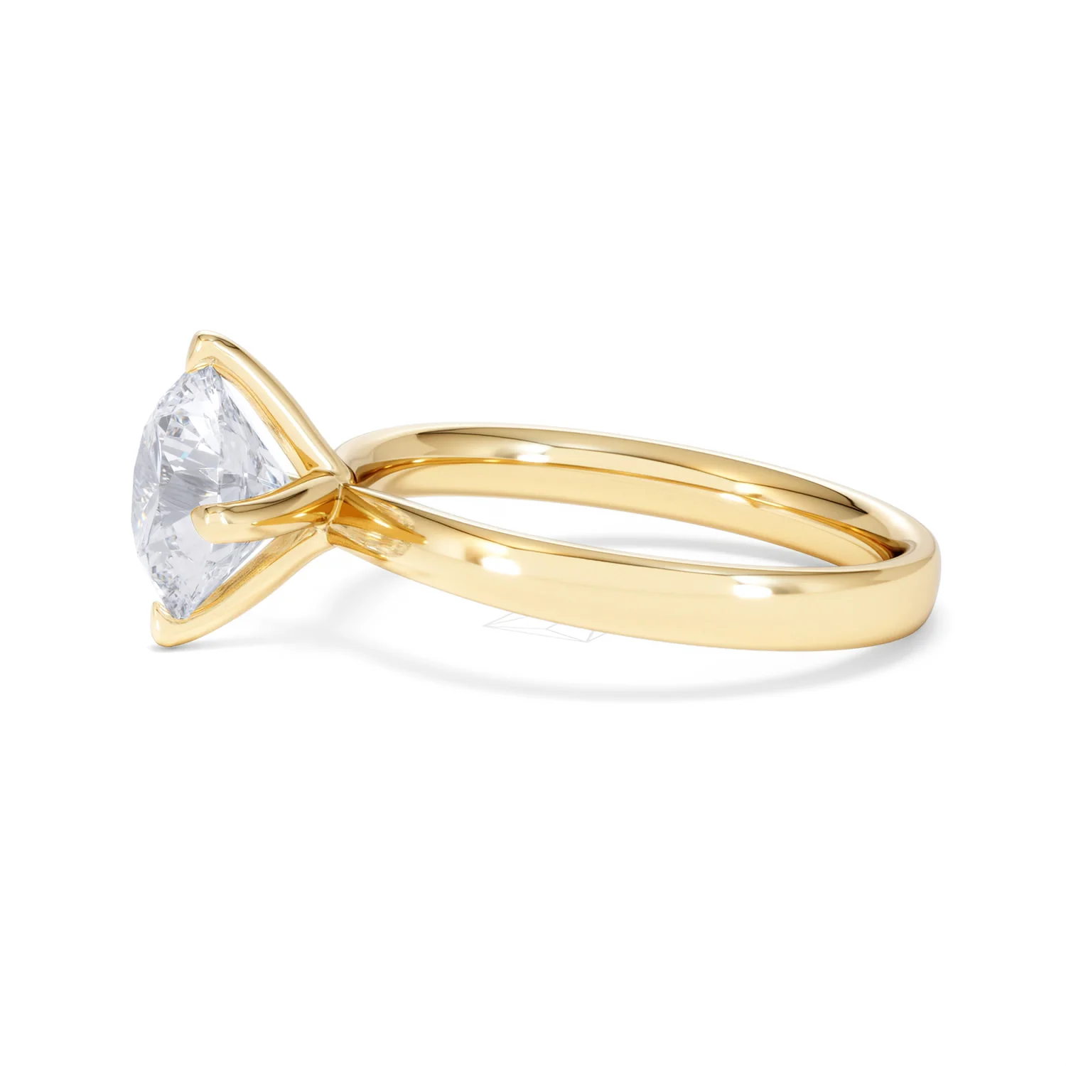 Origin Twist 2.00ct Round Cut Lab Diamond Solitaire Engagement Ring in 18K Yellow Gold - Image 69