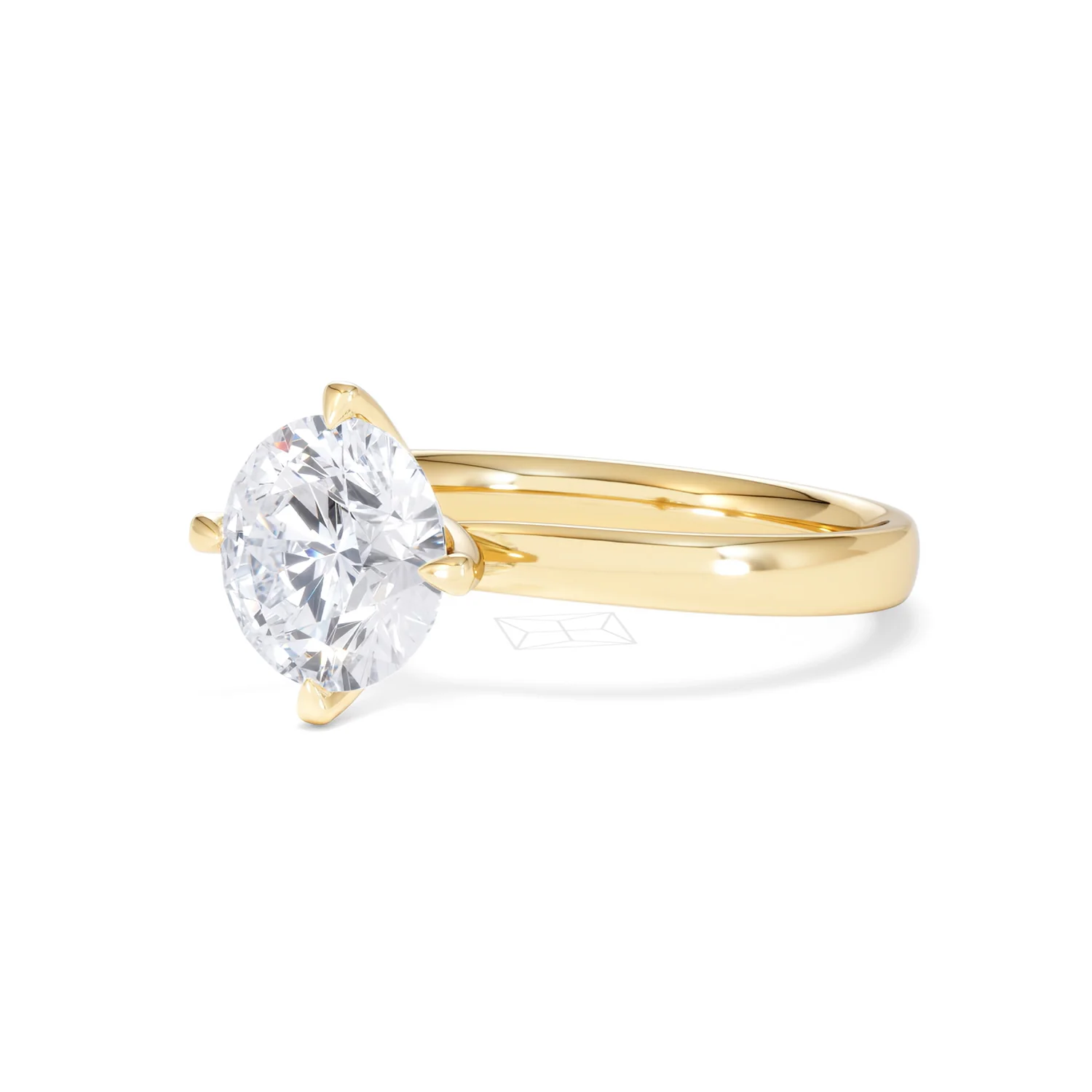 Origin Twist 2.00ct Round Cut Lab Diamond Solitaire Engagement Ring in 18K Yellow Gold - Image 78