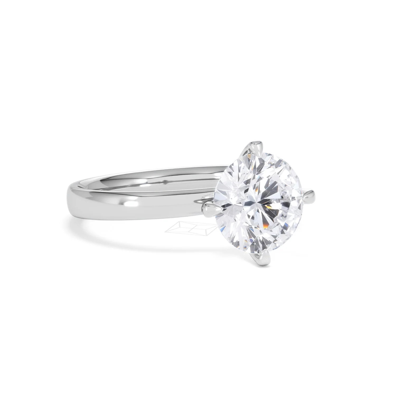 Origin Twist 2.00ct Round Cut Lab Diamond Solitaire Engagement Ring in Platinum - Image 13