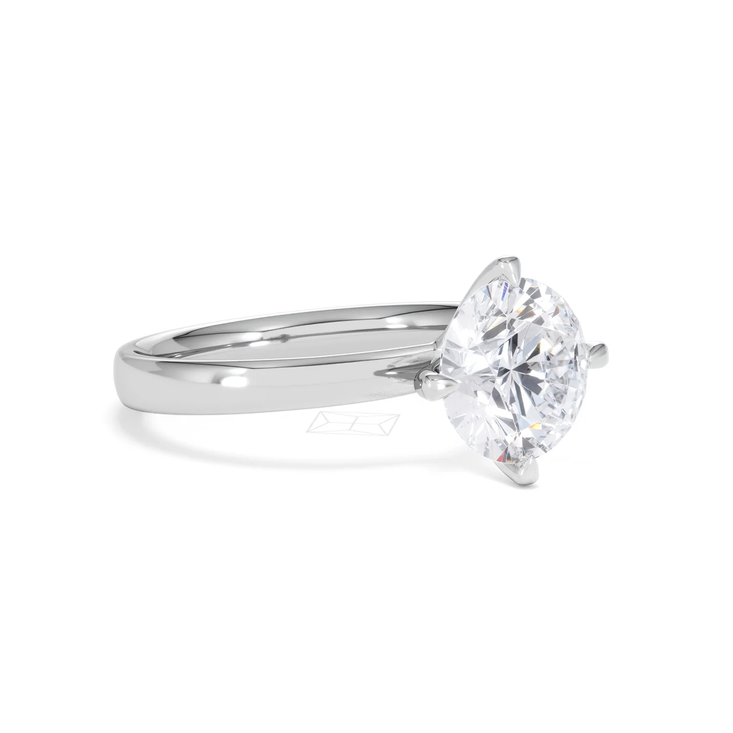 Origin Twist 2.00ct Round Cut Lab Diamond Solitaire Engagement Ring in Platinum - Image 15