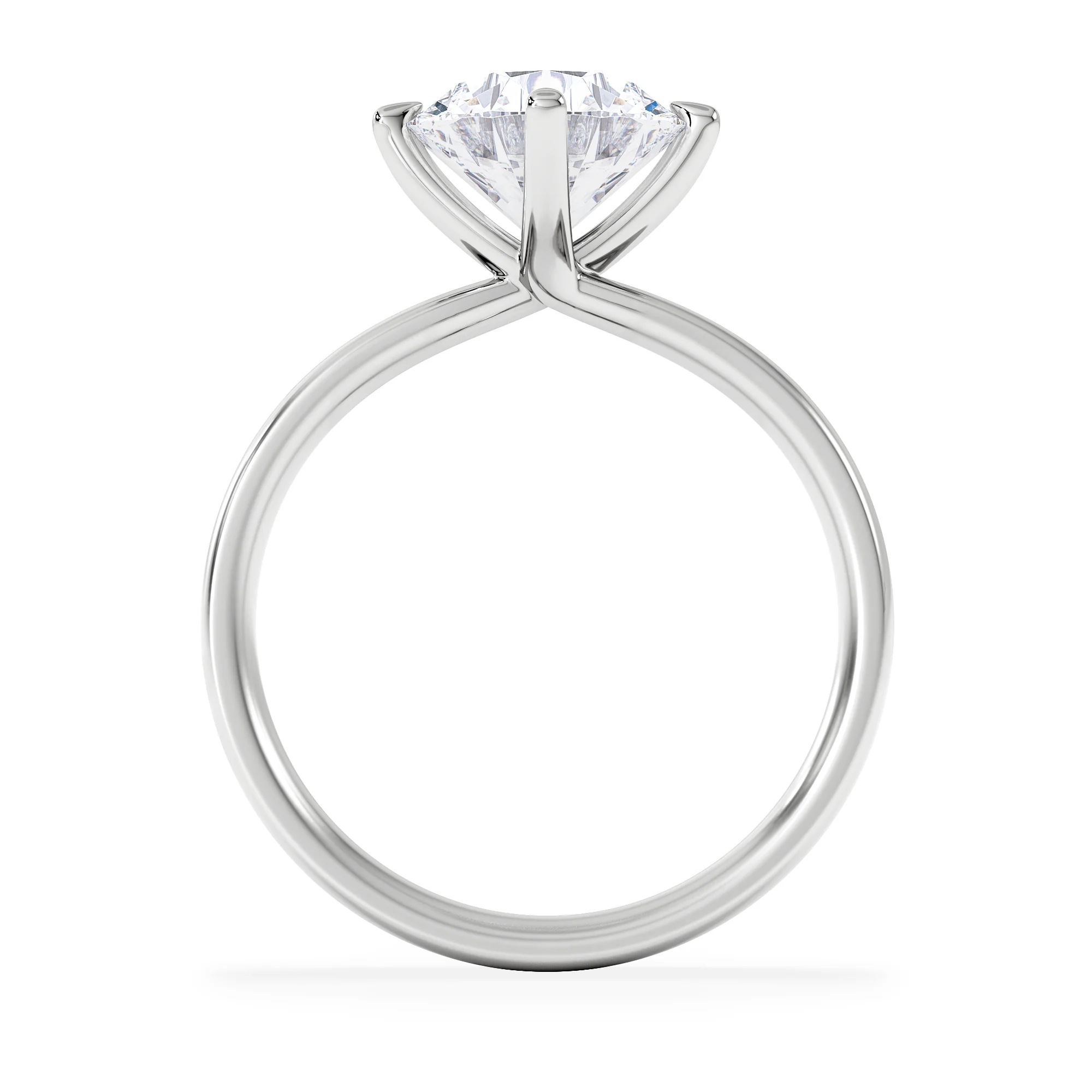 Origin Twist 2.00ct Round Cut Lab Diamond Solitaire Engagement Ring in Platinum - Image 3