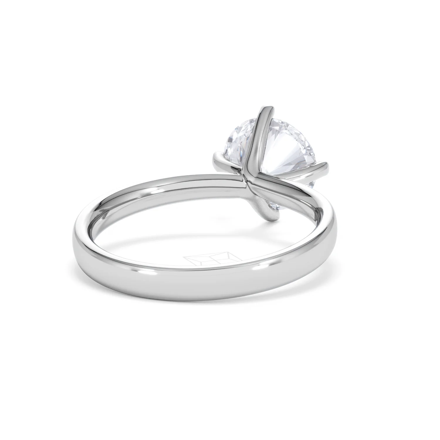Origin Twist 2.00ct Round Cut Lab Diamond Solitaire Engagement Ring in Platinum - Image 42