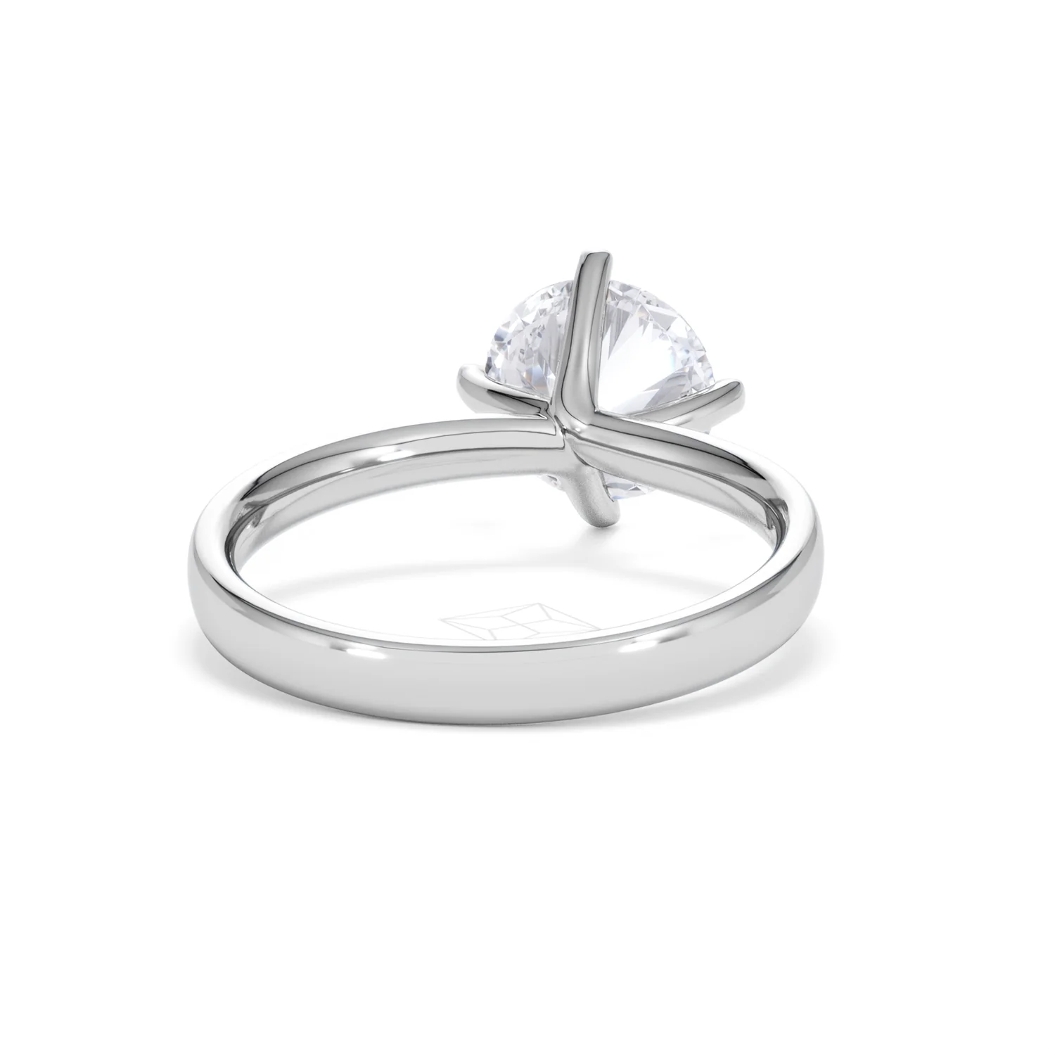 Origin Twist 2.00ct Round Cut Lab Diamond Solitaire Engagement Ring in Platinum - Image 44
