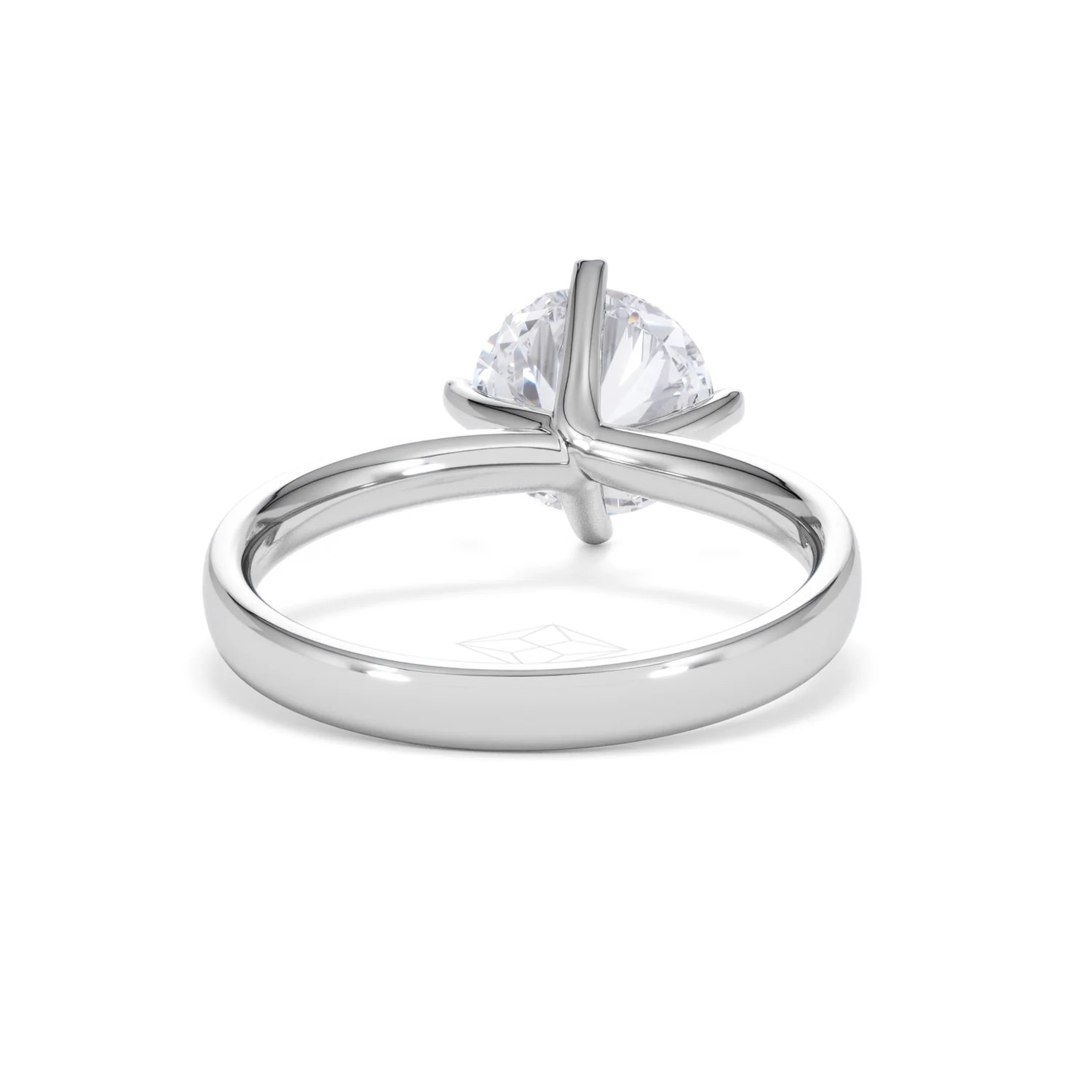 Origin Twist 2.00ct Round Cut Lab Diamond Solitaire Engagement Ring in Platinum - Image 45