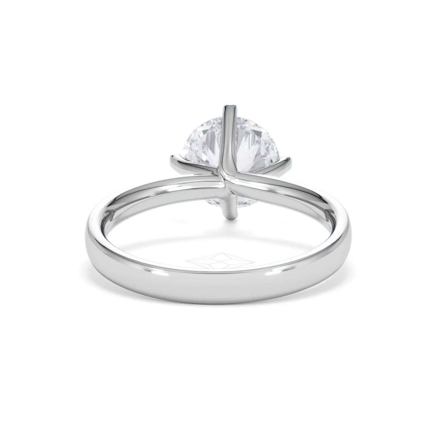 Origin Twist 2.00ct Round Cut Lab Diamond Solitaire Engagement Ring in Platinum - Image 46