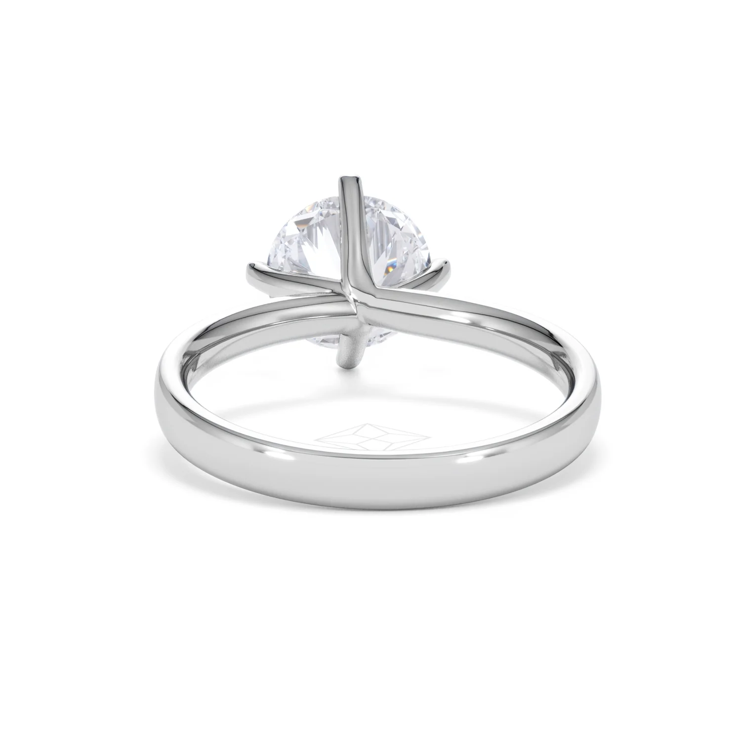 Origin Twist 2.00ct Round Cut Lab Diamond Solitaire Engagement Ring in Platinum - Image 48
