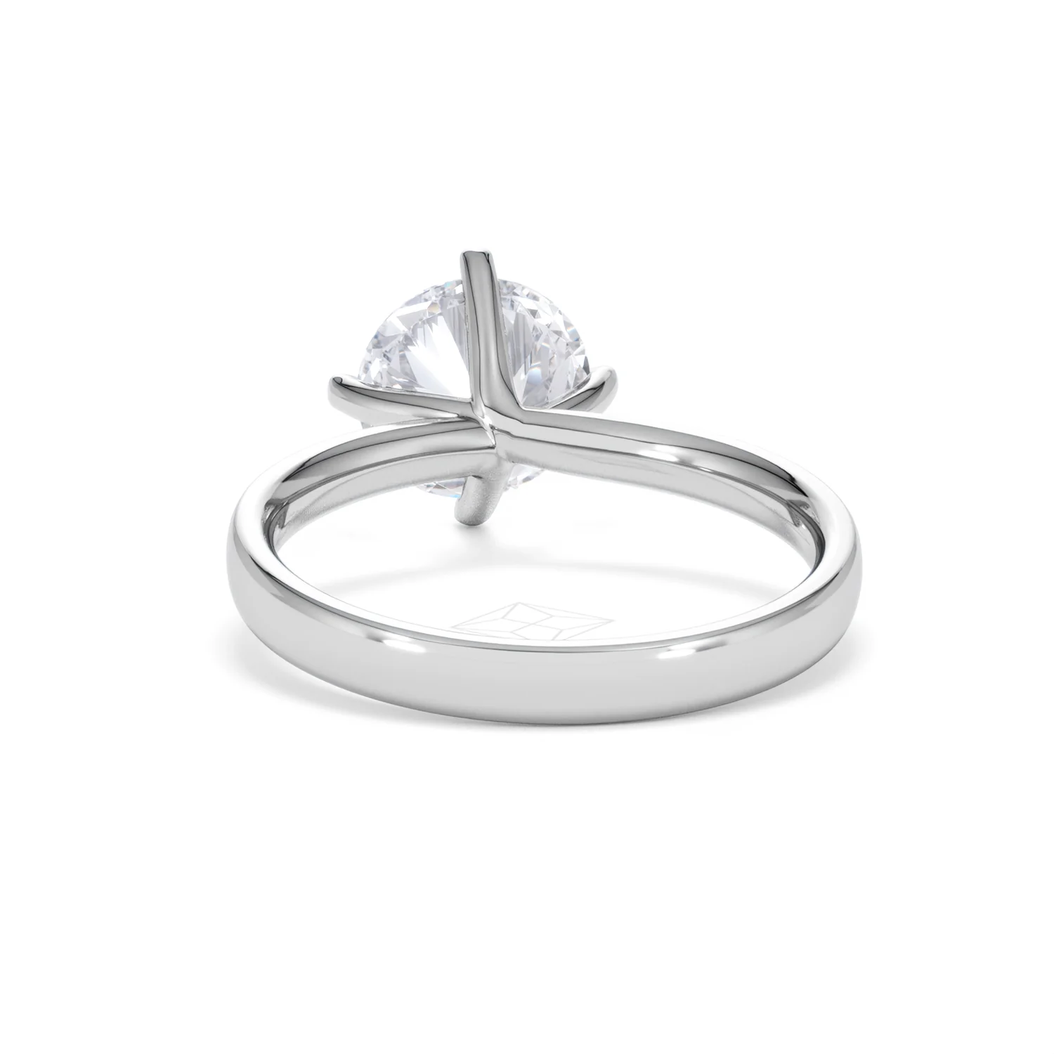 Origin Twist 2.00ct Round Cut Lab Diamond Solitaire Engagement Ring in Platinum - Image 49