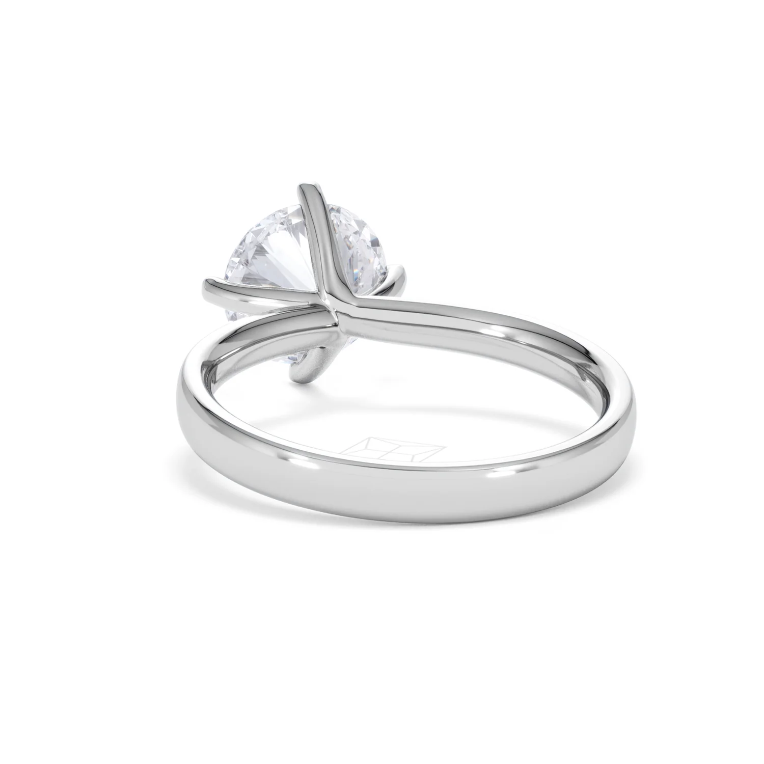 Origin Twist 2.00ct Round Cut Lab Diamond Solitaire Engagement Ring in Platinum - Image 51
