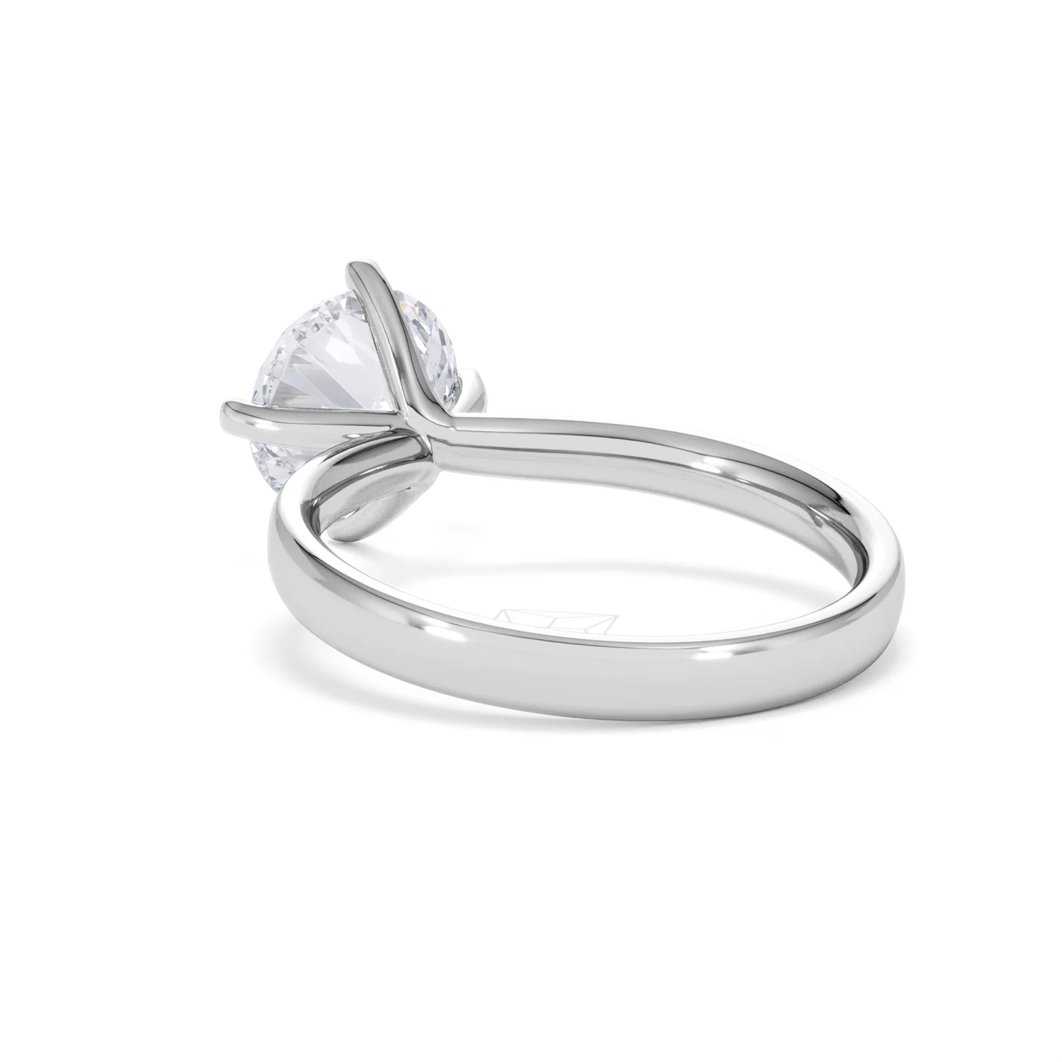 Origin Twist 2.00ct Round Cut Lab Diamond Solitaire Engagement Ring in Platinum - Image 54