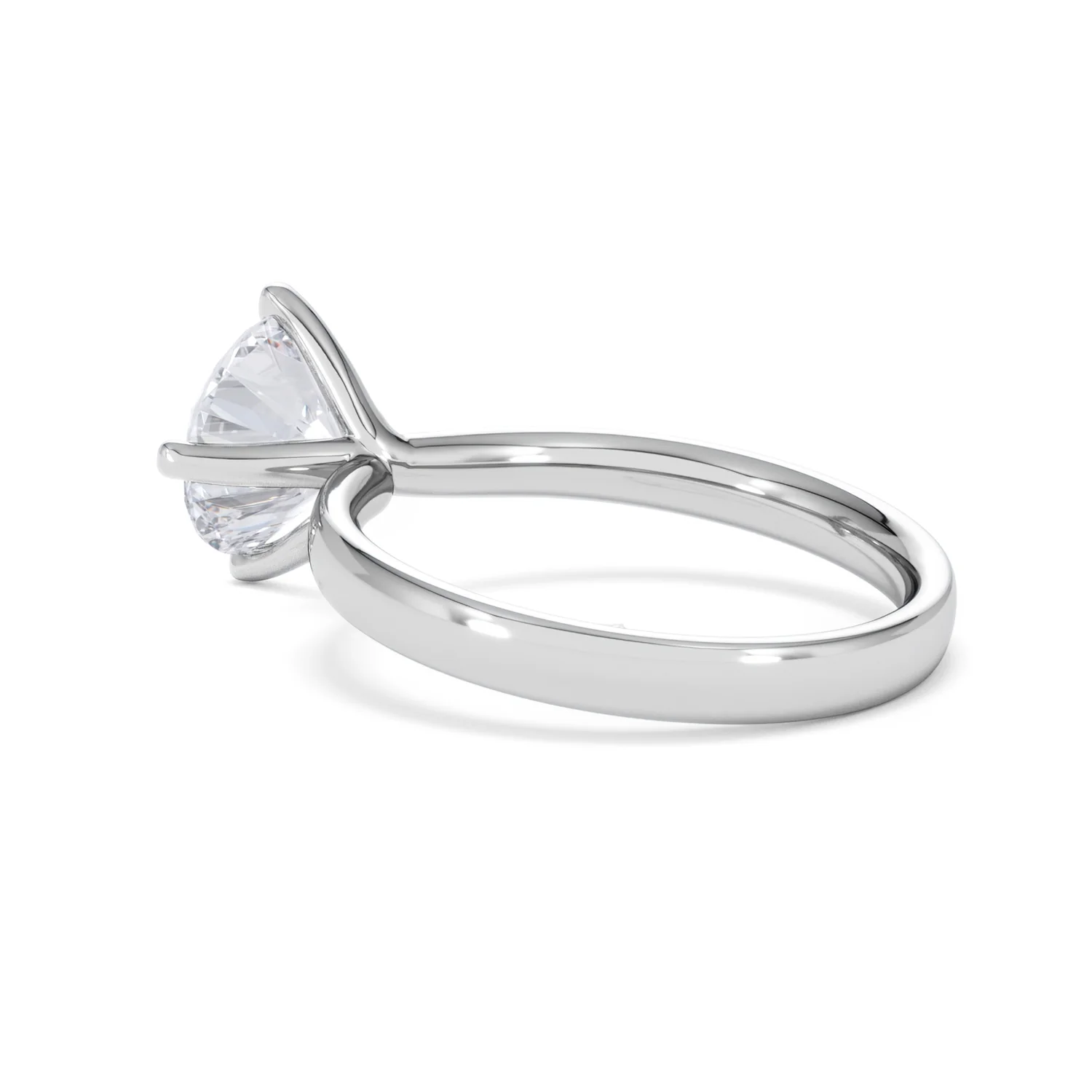 Origin Twist 2.00ct Round Cut Lab Diamond Solitaire Engagement Ring in Platinum - Image 59