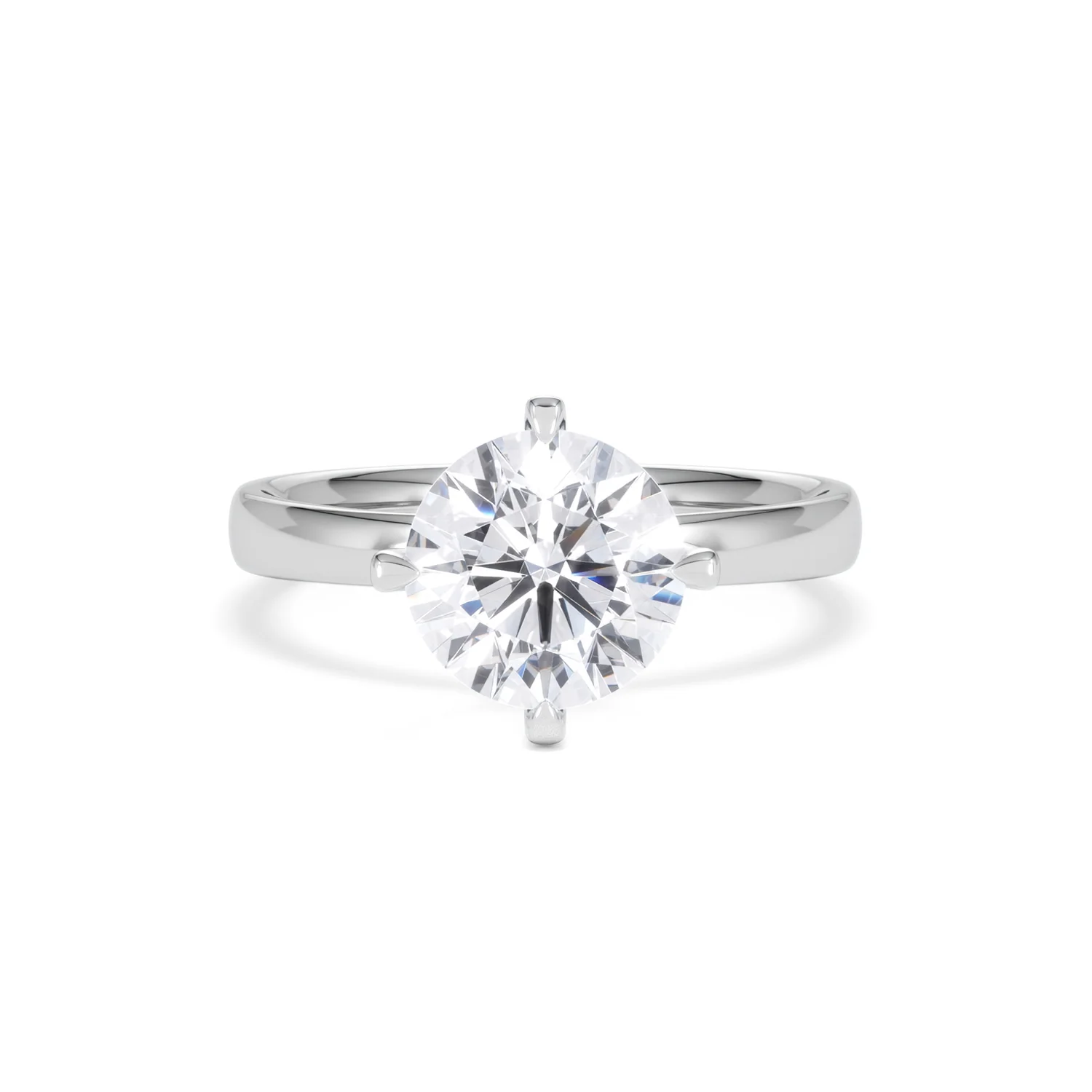 Origin Twist 2.00ct Round Cut Lab Diamond Solitaire Engagement Ring in Platinum - Image 7