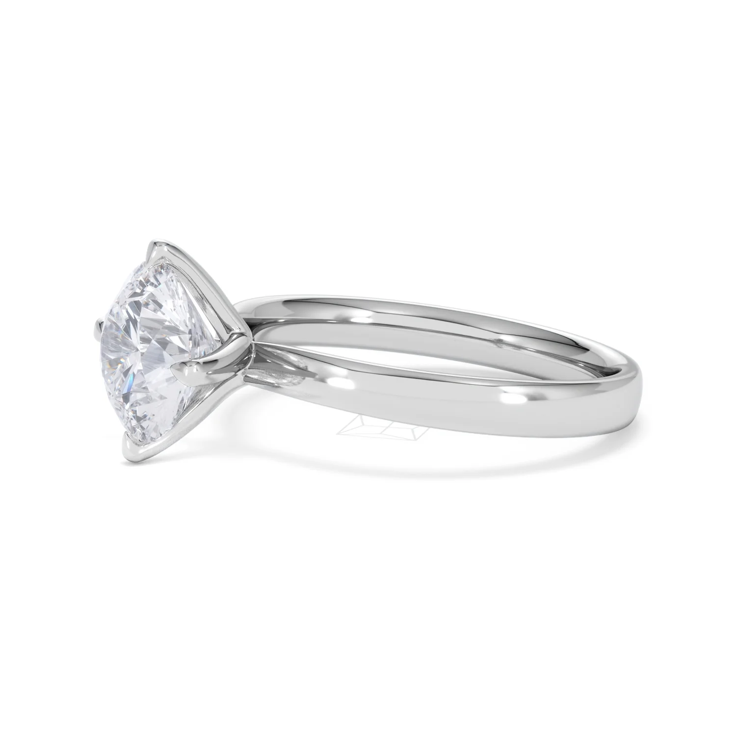 Origin Twist 2.00ct Round Cut Lab Diamond Solitaire Engagement Ring in Platinum - Image 73