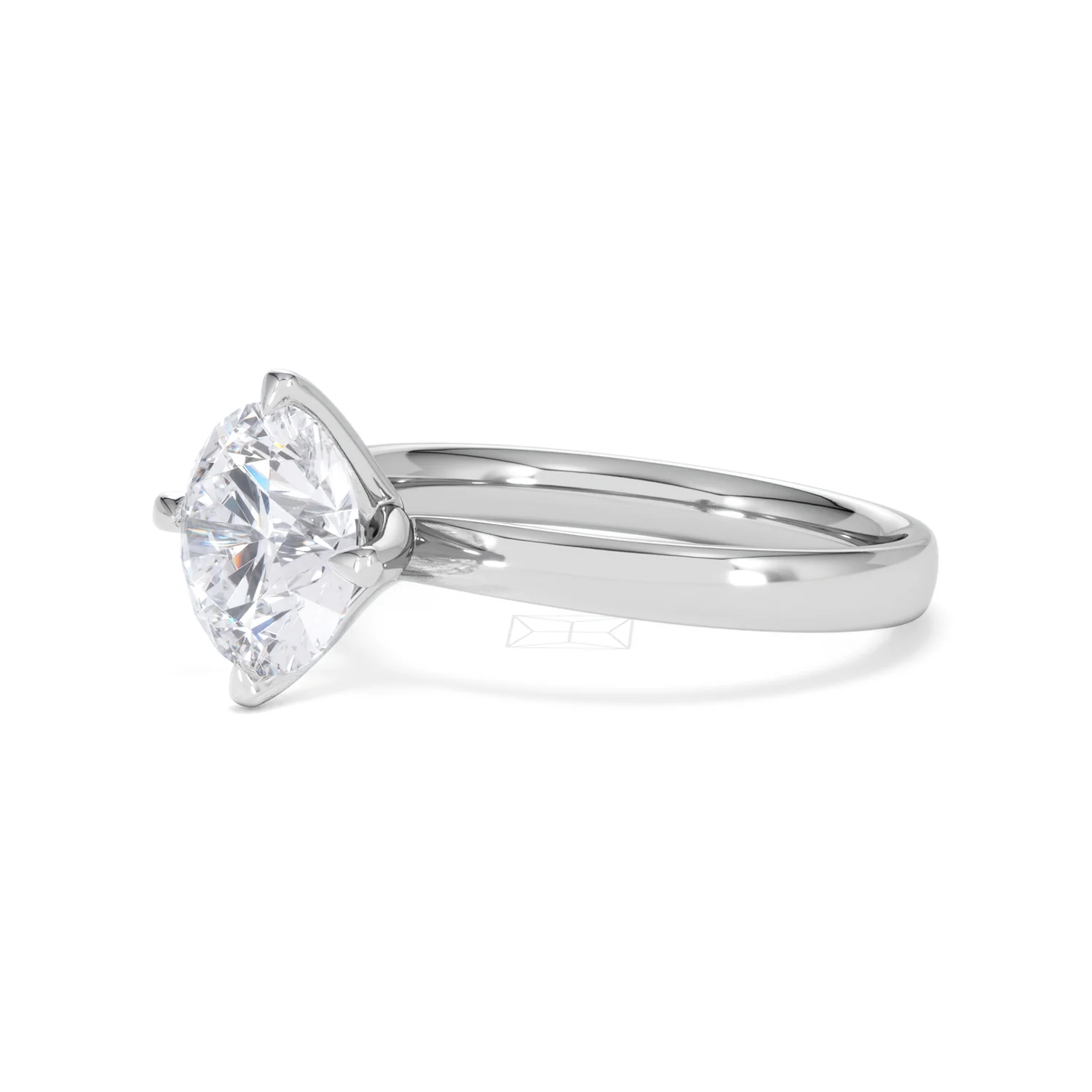 Origin Twist 2.00ct Round Cut Lab Diamond Solitaire Engagement Ring in Platinum - Image 76
