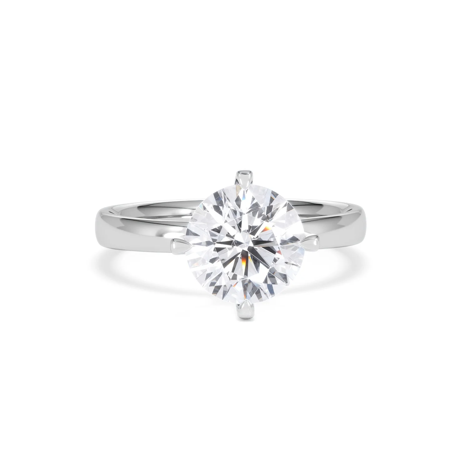Origin Twist 2.00ct Round Cut Lab Diamond Solitaire Engagement Ring in Platinum - Image 8